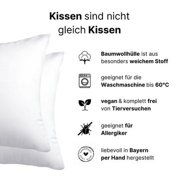 Schlafkissen Premium 100% Baumwollhülle, Komfort Schlafen, Kopfkissen, Nova Home, Rückenschläfer, Seitenschläfer, Baumwollkissen, Made in Germany