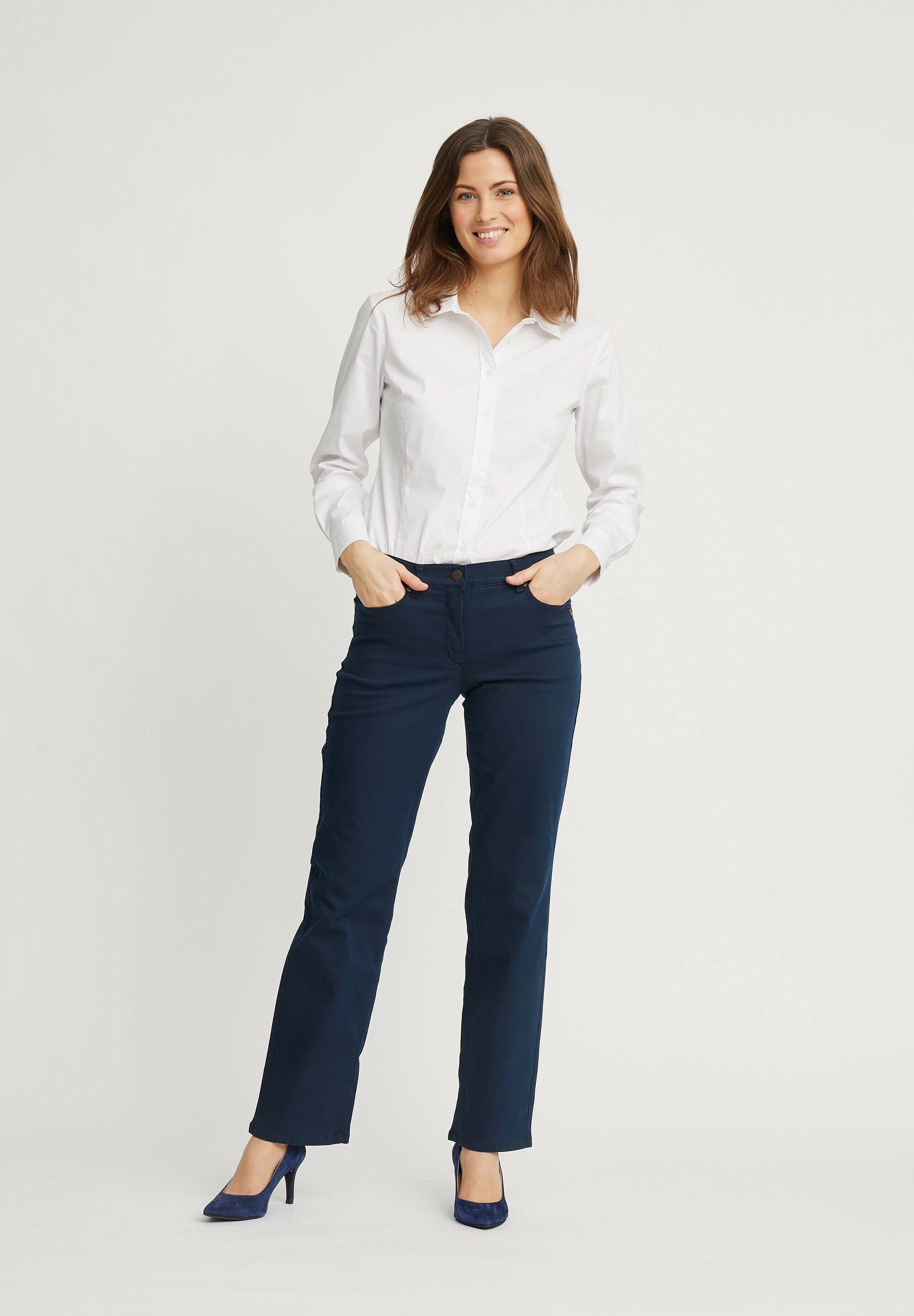 Damen Jeans LauRie Straight-Jeans Amelia Straight ML aus nachhaltigem Material, Fester Bund