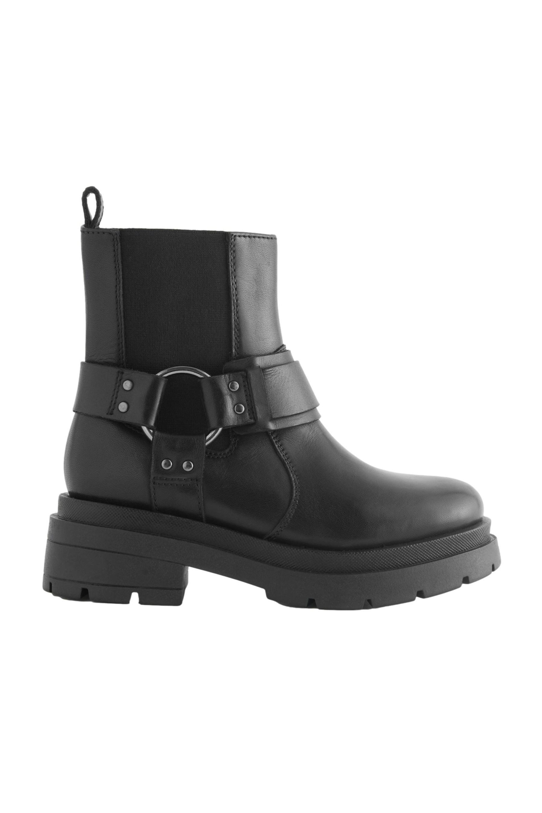 Next Klobige Biker-Stiefel aus Leder Bikerboots günstig online kaufen