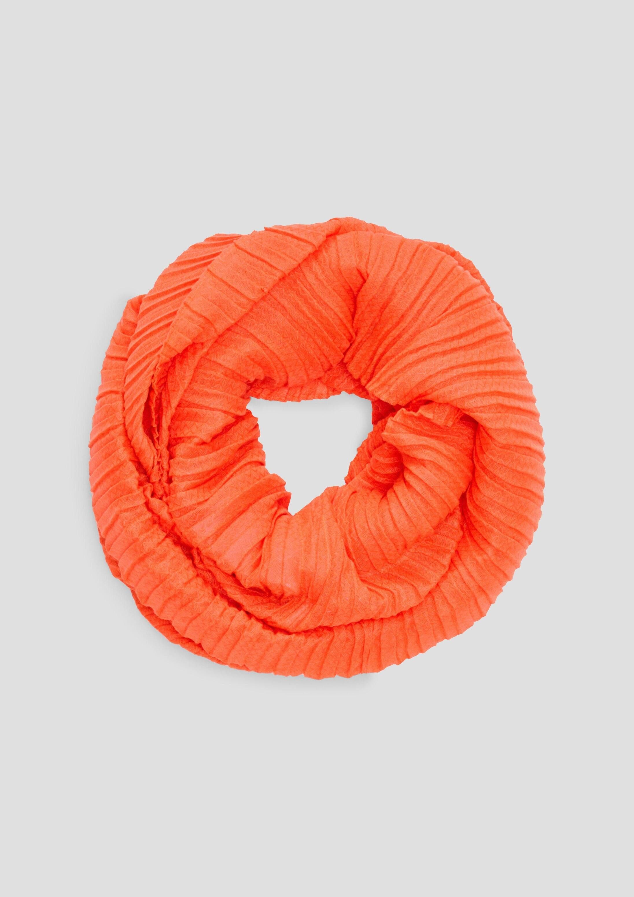 s.Oliver Schal Snood, Leichter Loop-Schal mit Plisseefalten