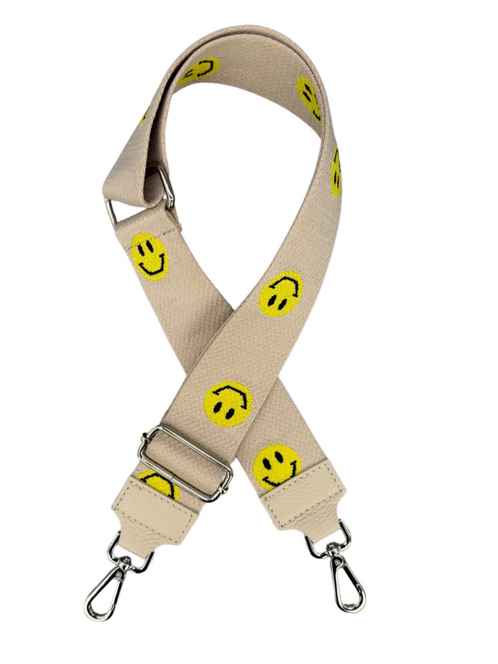 Adel Bags Schulterriemen Taschengurt Beige, Verstellbarer Taschenriemen, 5cm Breit hergestellt in Italien
