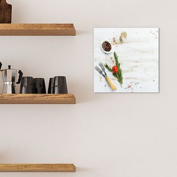 DEQORI Magnettafel 'Küchenkräuter und Gewürze', Whiteboard Pinnwand beschreibbar
