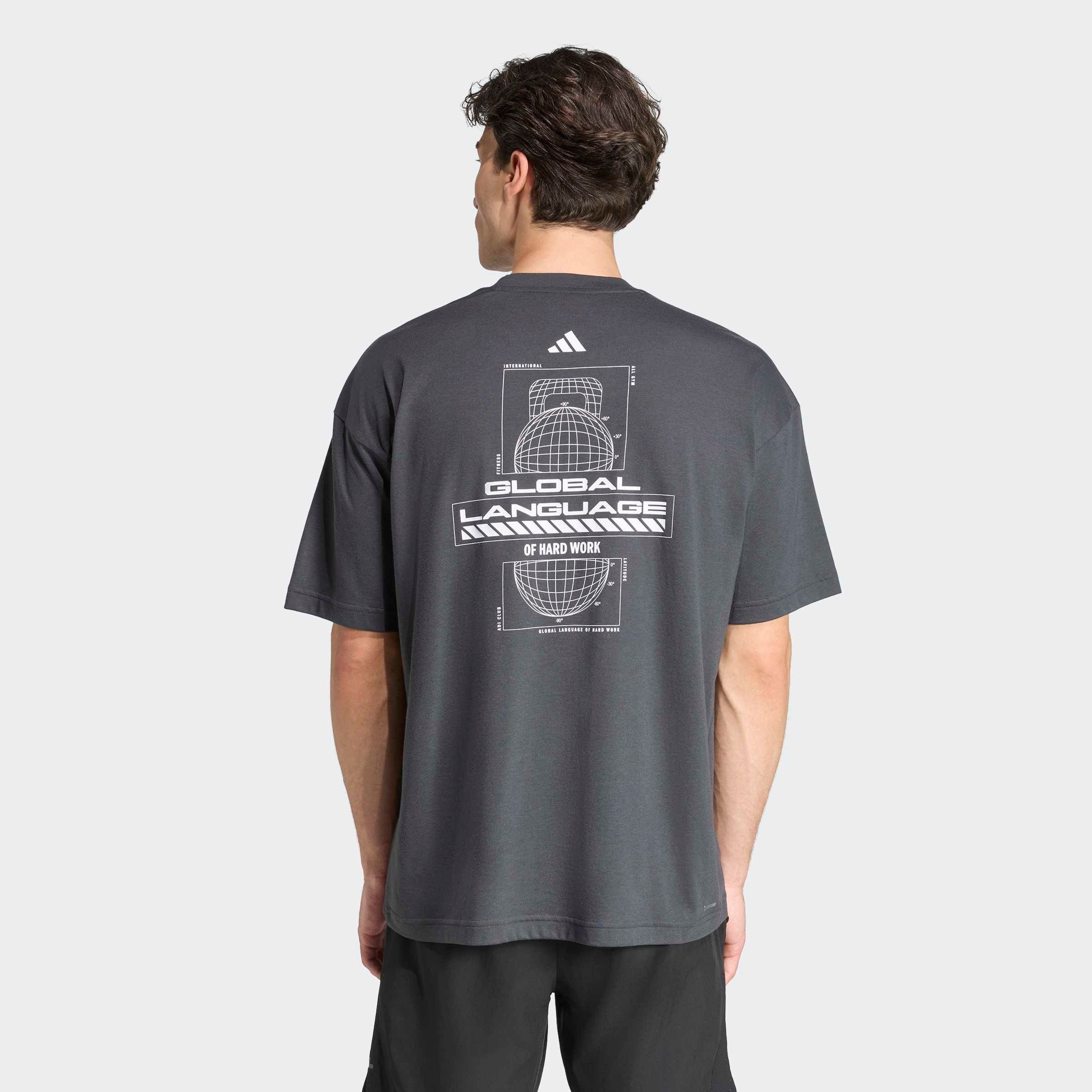 adidas Performance T-Shirt GFX TEE GLOB Q4 sportlicher Stil, kurze Ärmel, m günstig online kaufen