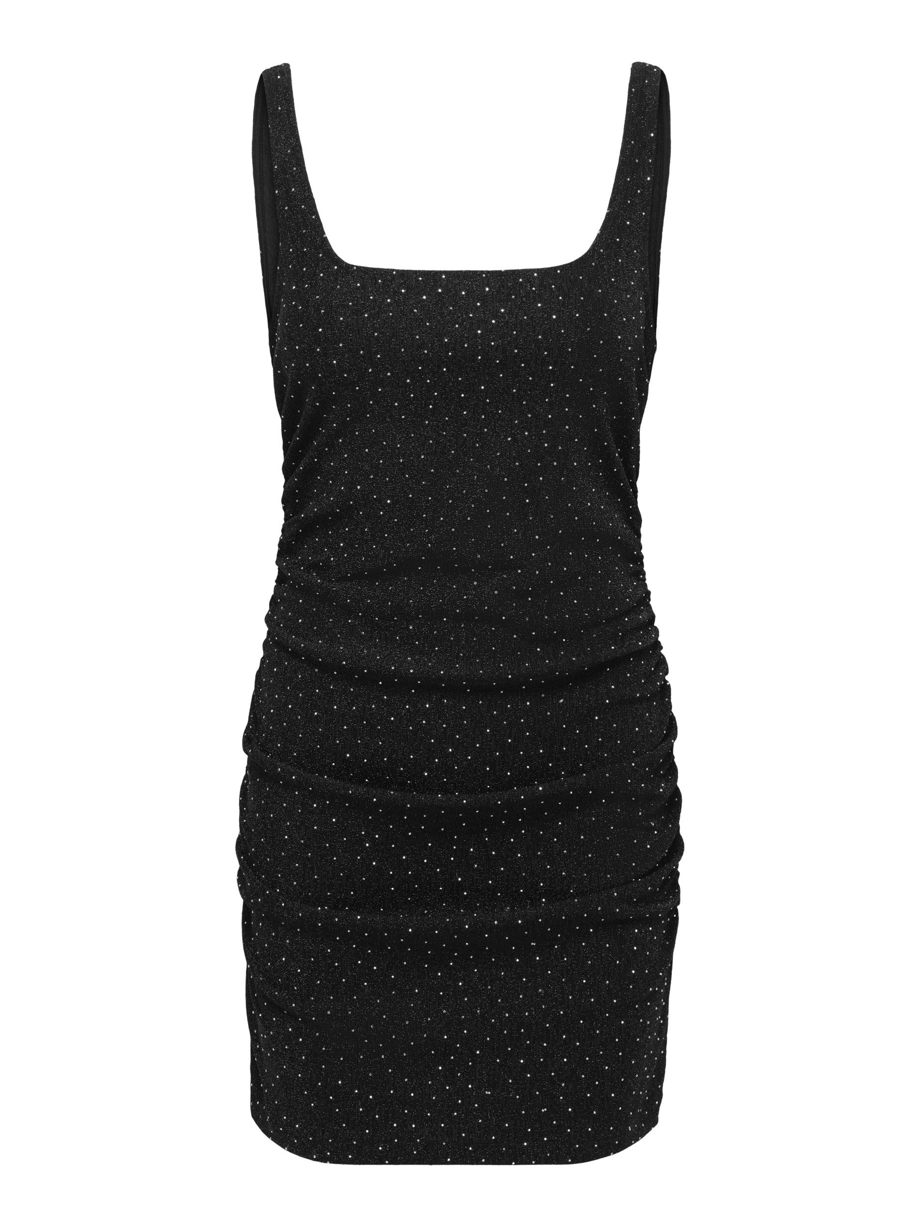 JDY Abendkleid JDYKALA S/L SEQUIN SHORT DRESS JRS, Black/SILVER STONES