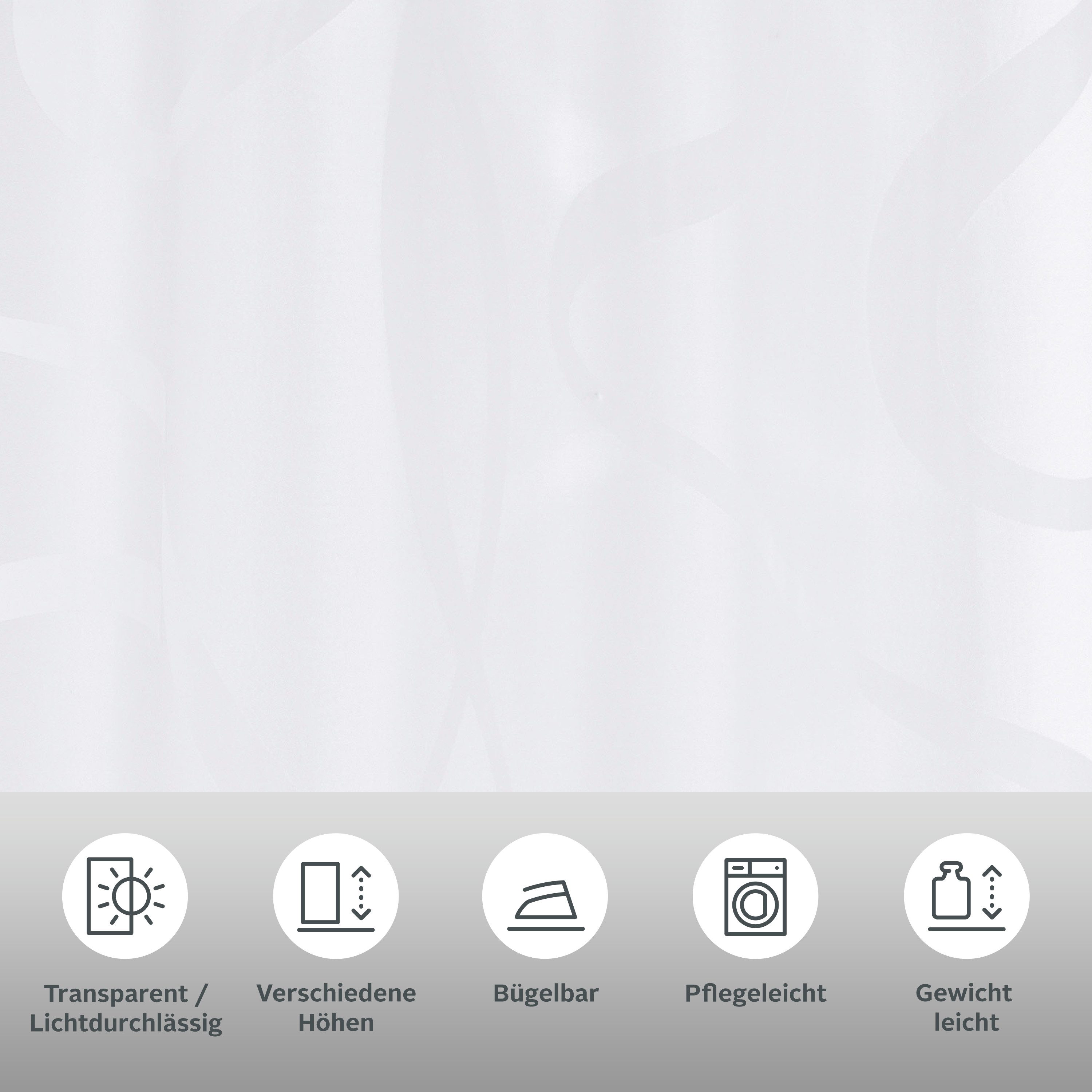 Bruno Banani Gardine Tilo (1 St), Ösen, transparent, Ausbrenner, transparent, Ausbrenner, gewebt, verschiedene Größen