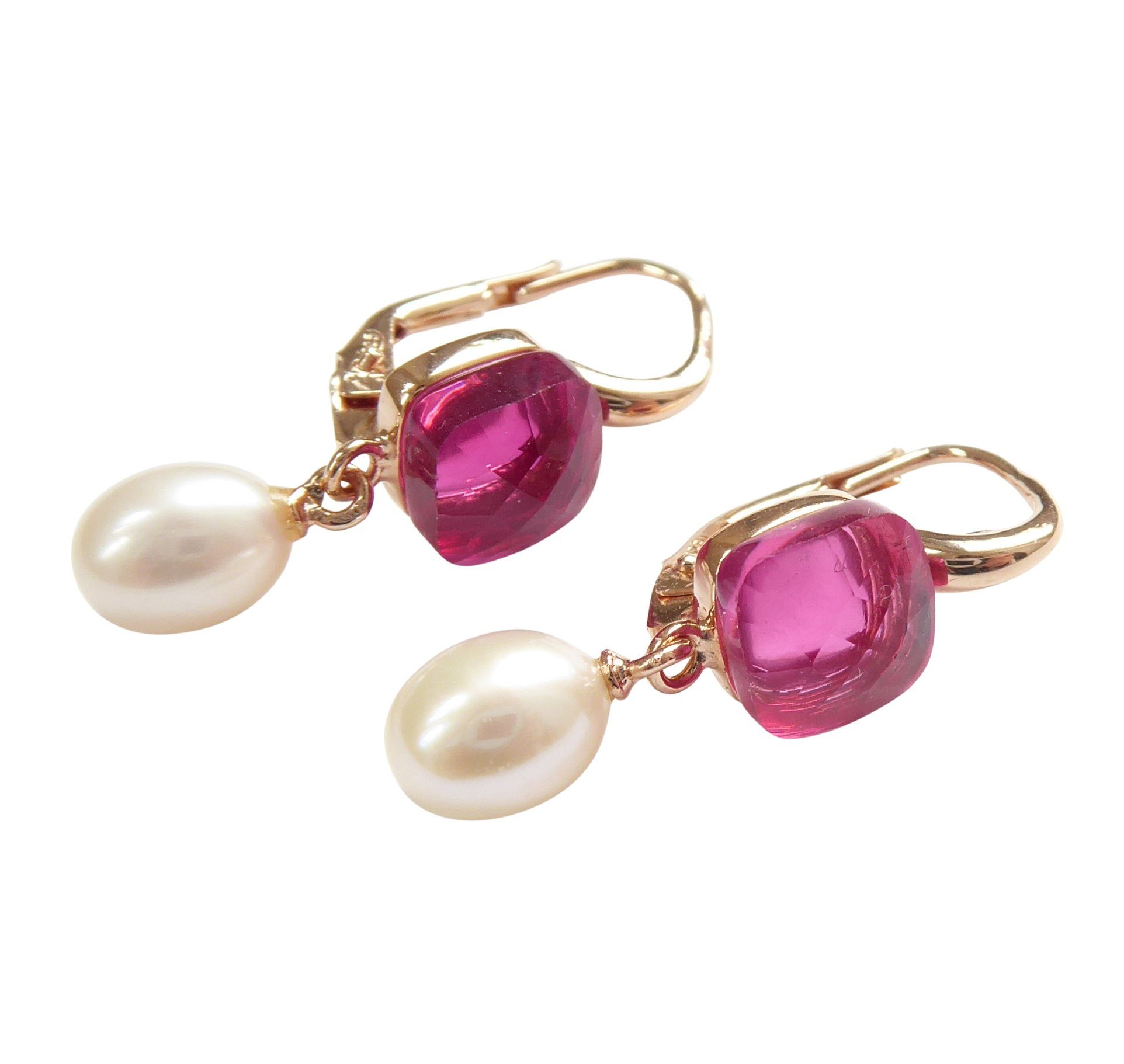 Mugello Paar Ohrhänger Pietra Perle pink Süßwasserperle Hingucker elegant, günstig online kaufen