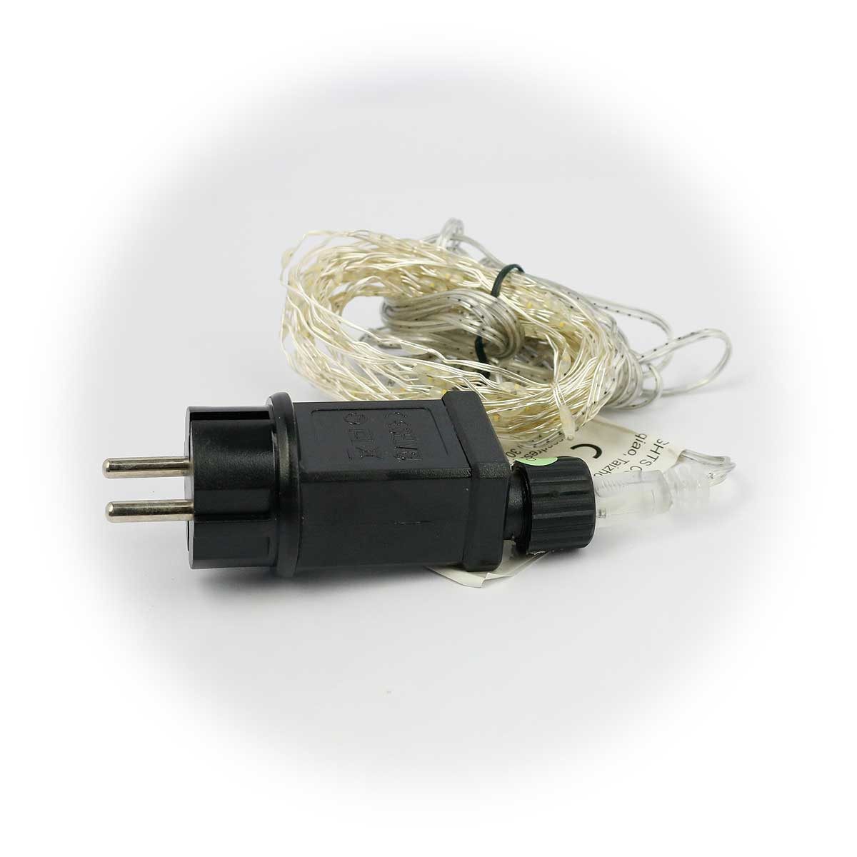EGB LED-Lichterkette Silberdraht Lichterkette, 120 Micro-LED ww, IP44