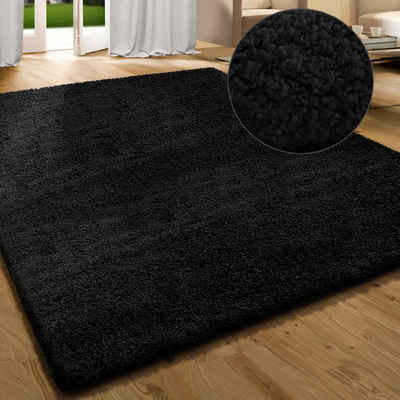 Hochflor-Teppich Shaggy-Teppich Prestige Schwarz, Erhältlich in 5 Farben, Floordirekt, rechteckig, Höhe: 30 mm, Extra flauschig