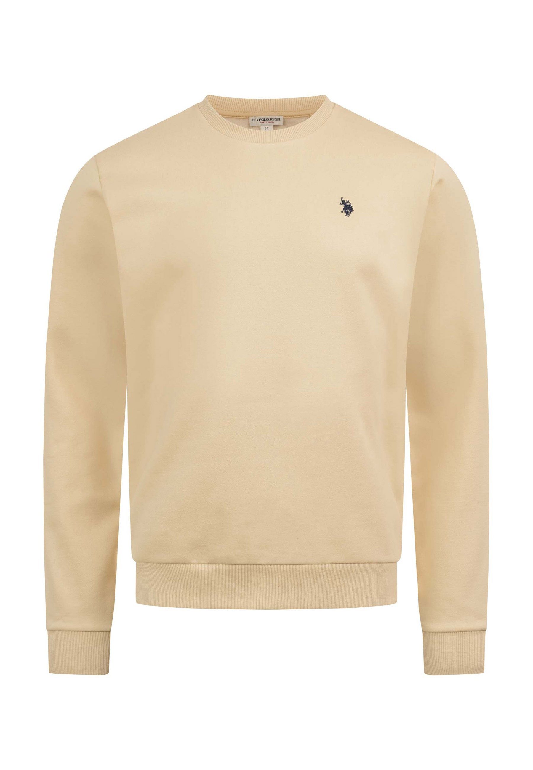 U.S. Polo Assn. Rundhalspullover USJaxxon – Herren Sweatshirt mit Rundhalsausschnitt Weiche Baumwollmischung, formstabil und mit Logo-Stickerei