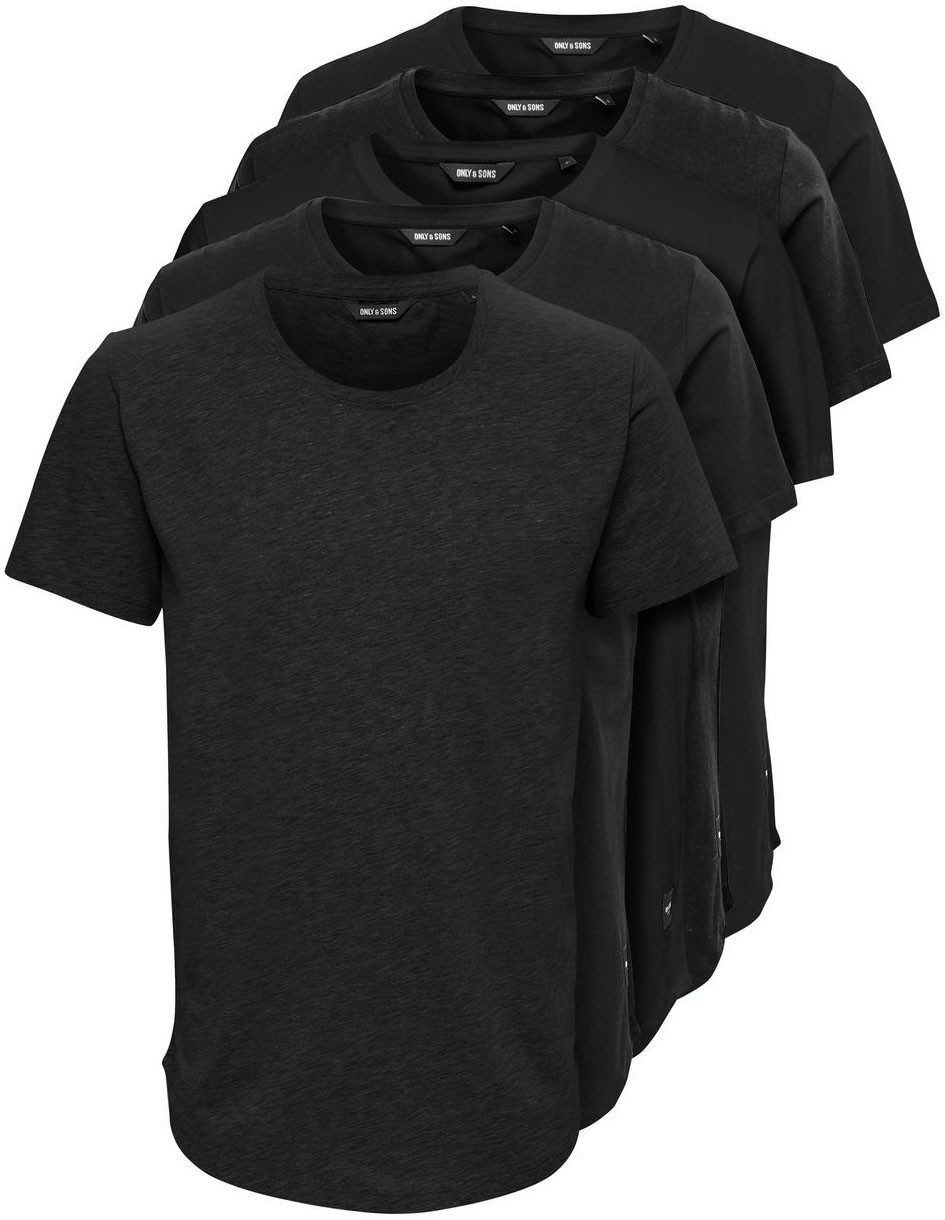Rundhalsshirt ONSMATT LONGY SS TEE 5-PACK