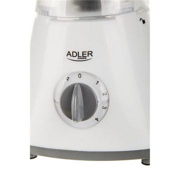 Adler Standmixer AD 4057, Smoothiemaker, 1,5 L, 450 Watt, 4 Geschwindigkeitsstufen, Impulsfunktion, Kunststoff, Stahl, Smoothies, Milchshakes, Säfte, weiß