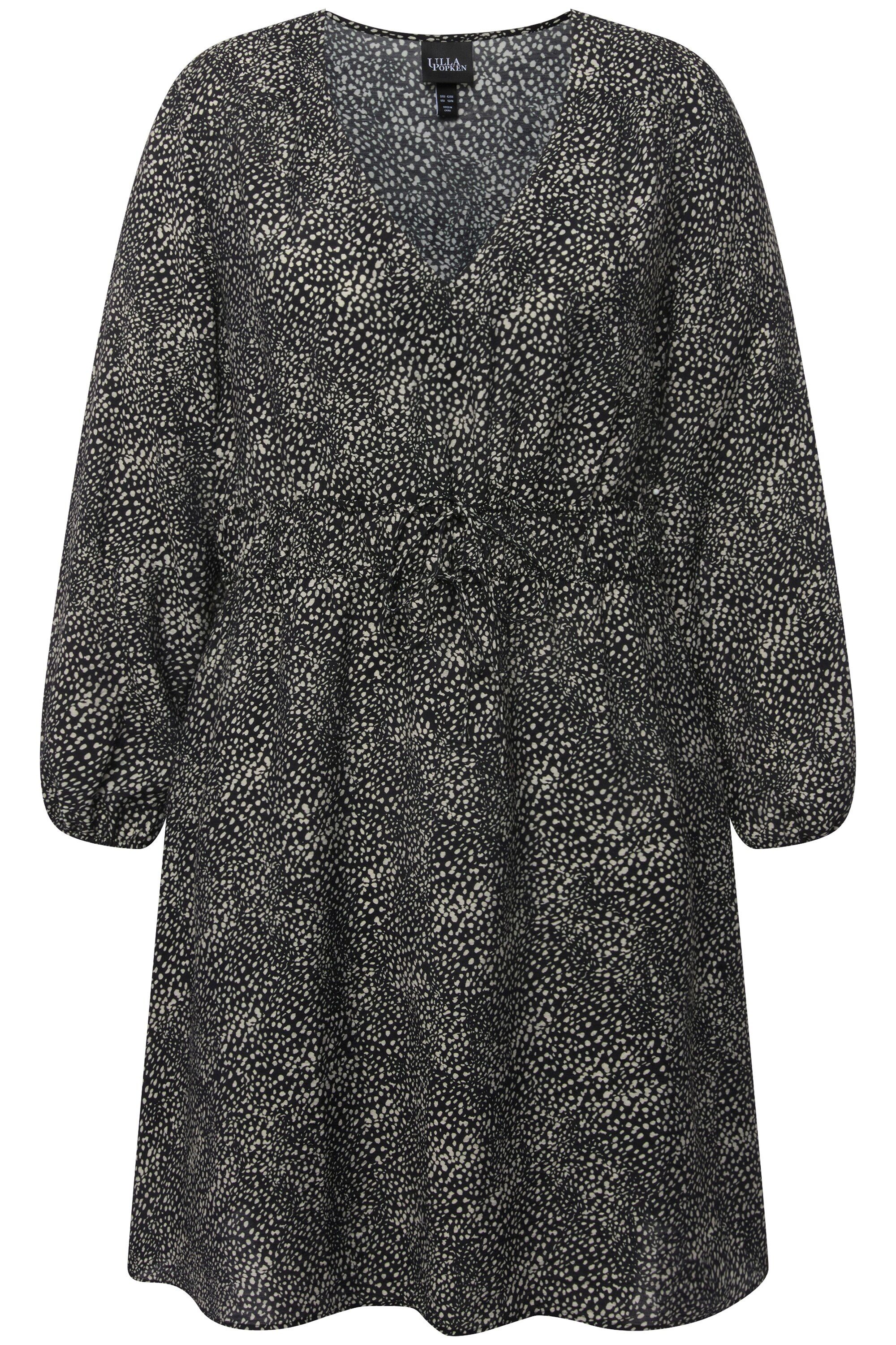 Ulla Popken Jerseykleid Midikleid Punkte A-Linie günstig online kaufen