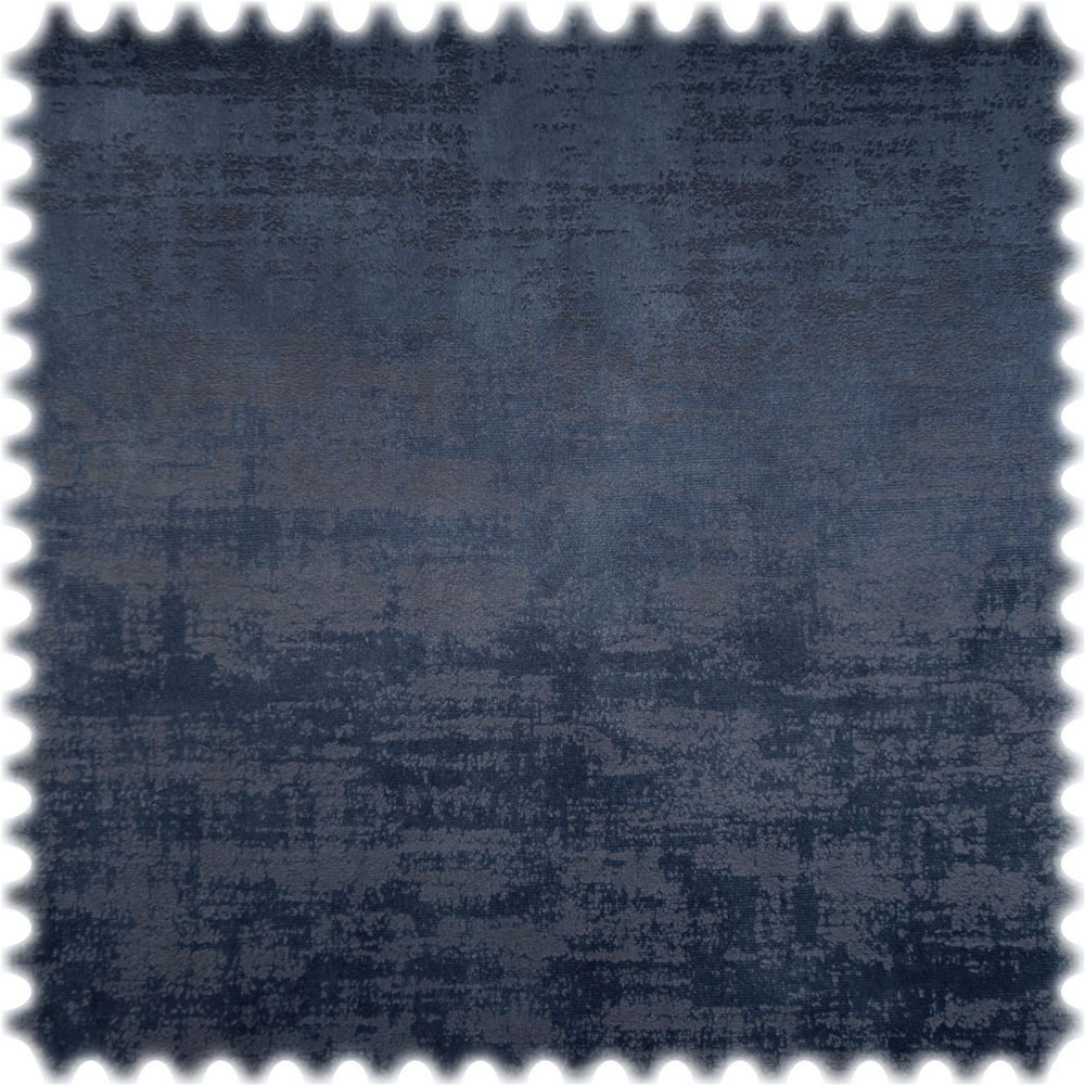 Heiro Stoff Vintage Samt Velours Möbelstoff Royal Blau mit Fleckschutz, Meterware - Breite:140 cm