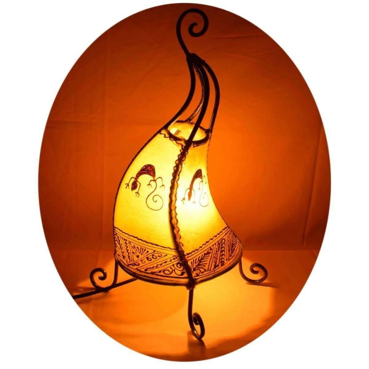 40 Coq cm, Leuchtmittel, Warmweiß, Gelb Gecko Stehlampe ohne marokkanische Lederlampe Ambilight, SIMANDRA