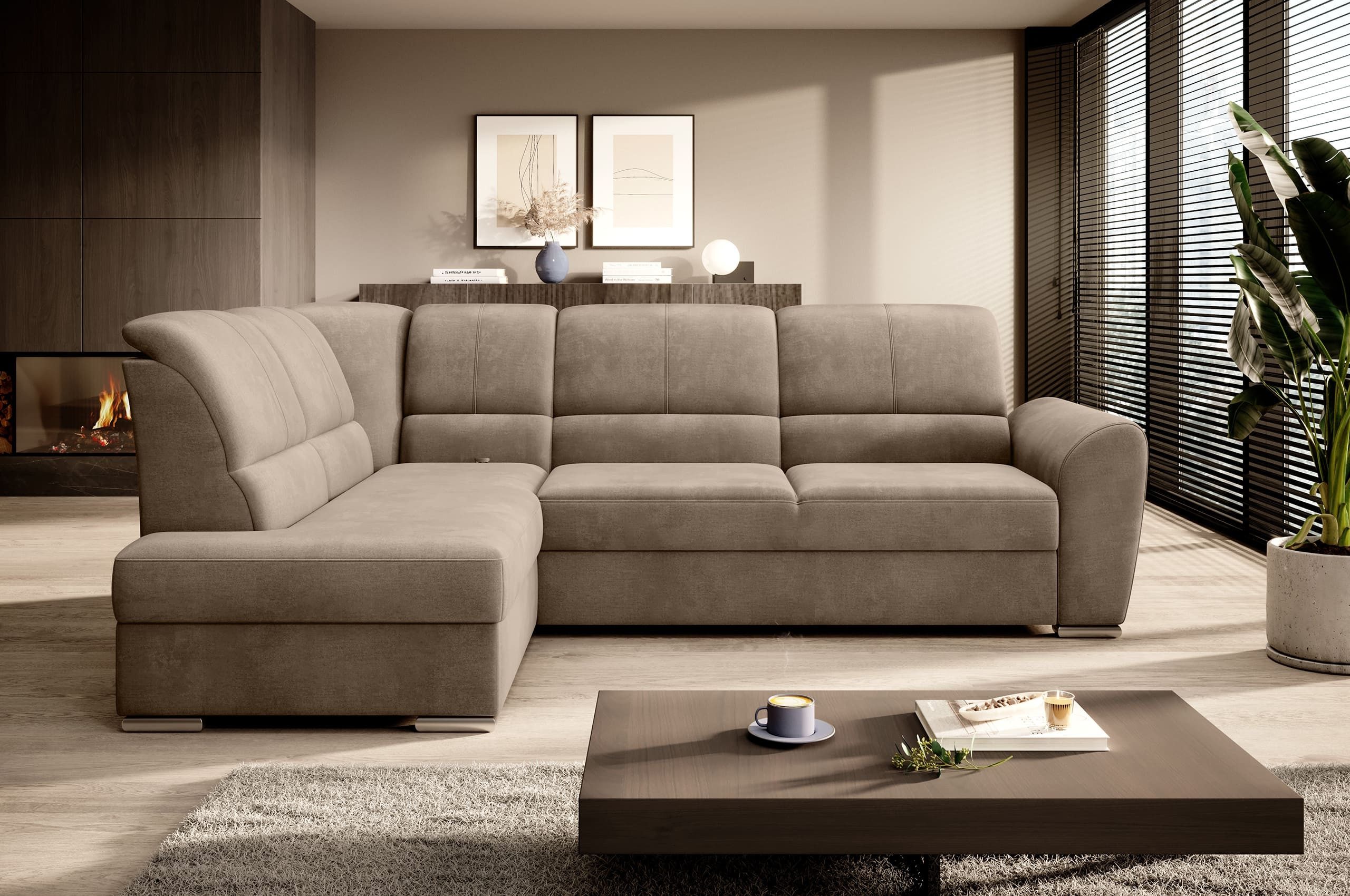 MF Design Polsterecke Silver, mit Bettfunktion