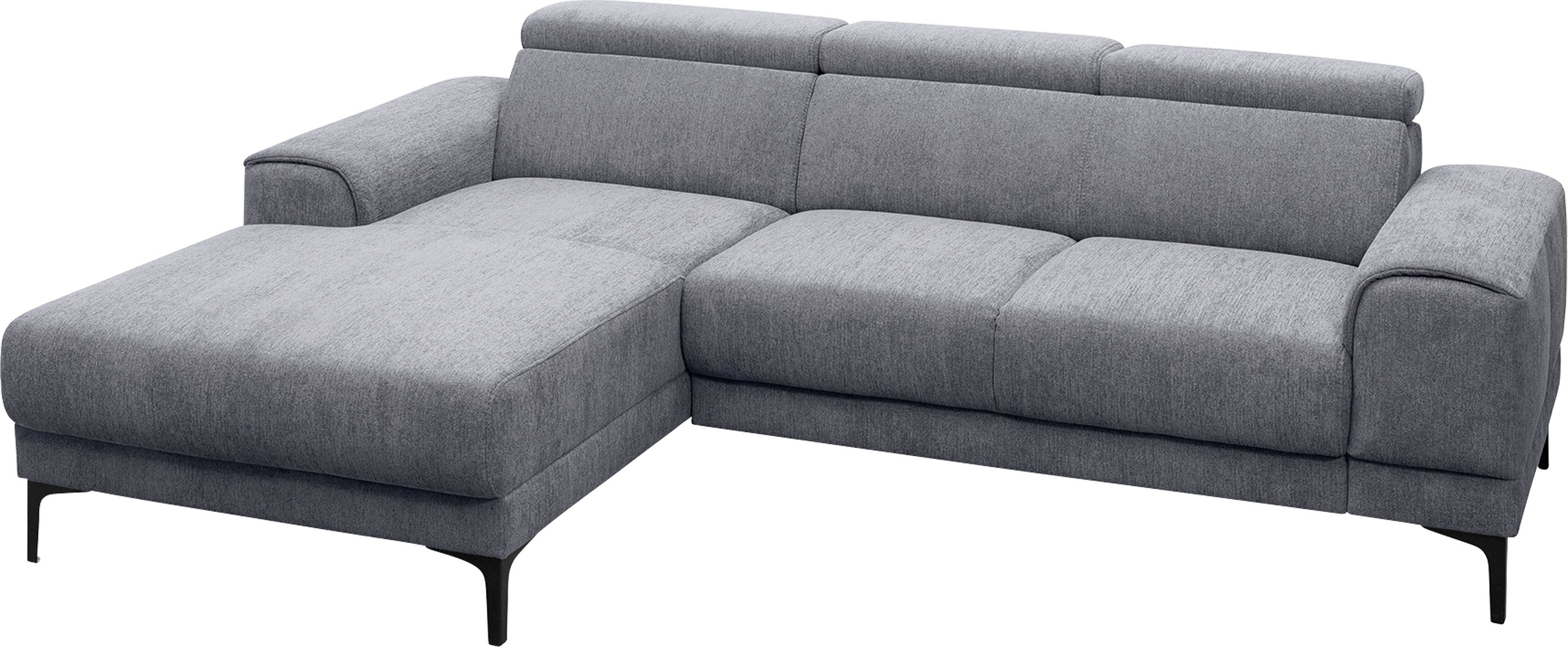 frei fashion sofa 3 Kopfstützen, - wahlweise exxpo Ophelia, Raum im Ecksofa stellbar Sitztiefenverstellung,