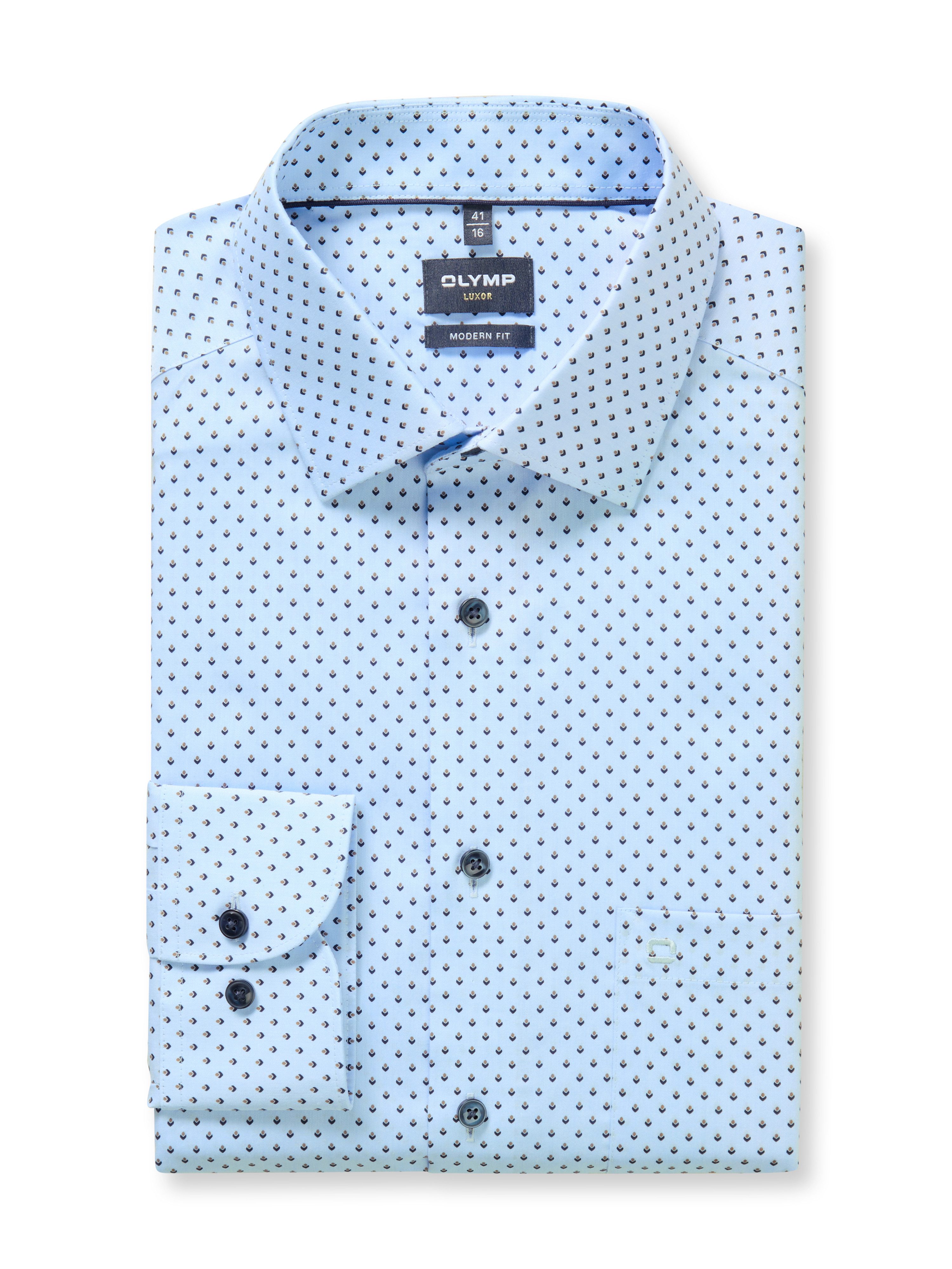 OLYMP Langarmhemd Luxor modern fit, New-Kentkagen, Businesshemd, extra langer Arm