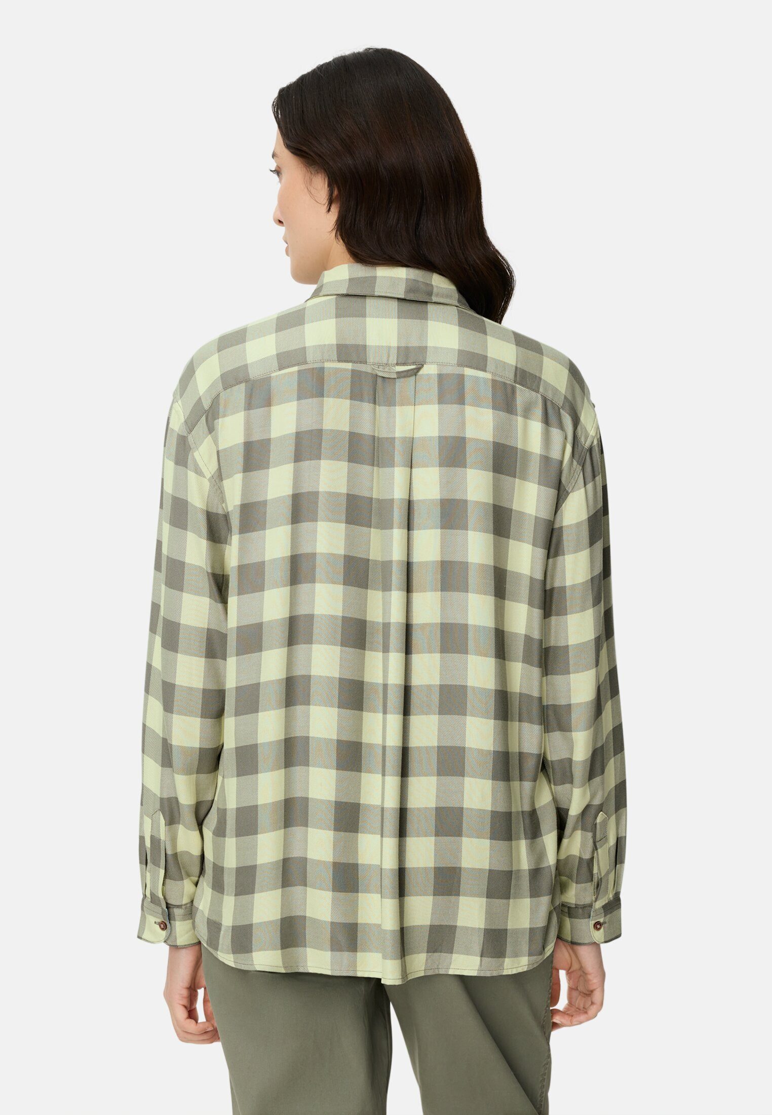 camel active Karobluse mit Brusttasche Langarm Kentkragen kariert günstig online kaufen