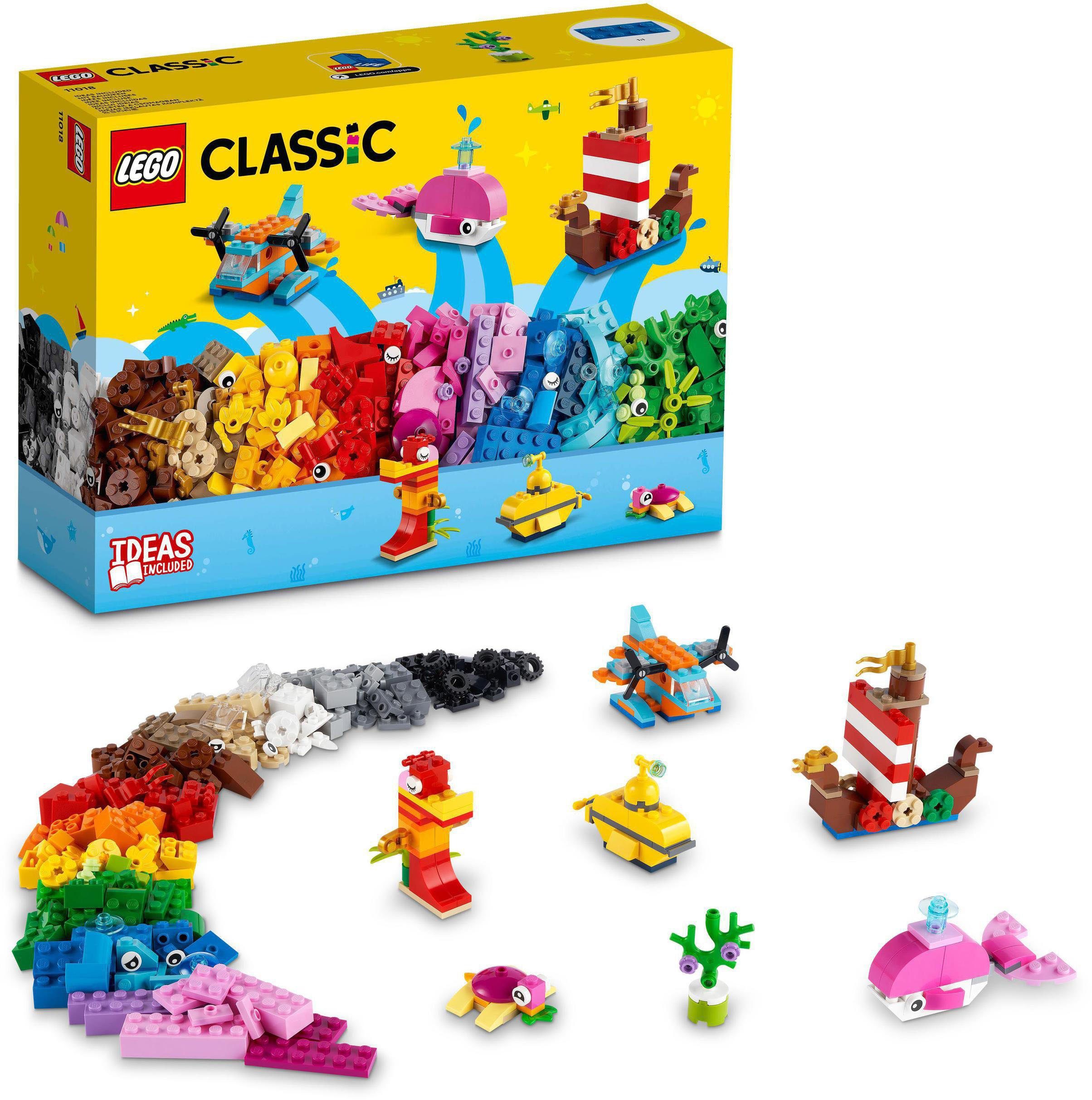 LEGO® Konstruktionsspielsteine »Kreativer Meeresspaß (11018), LEGO®  Classic«, (333 St), Made in Europe online kaufen | OTTO