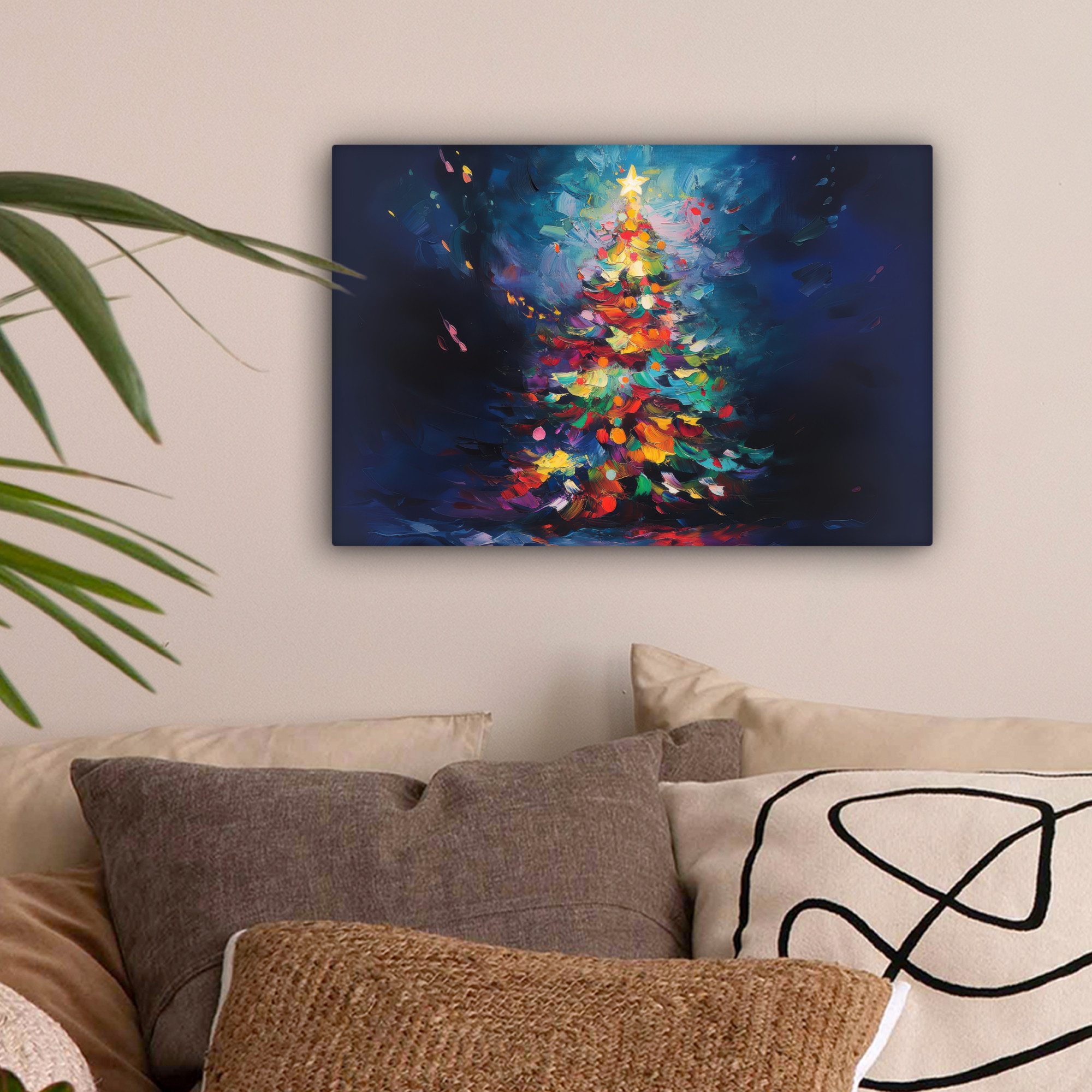 OneMillionCanvasses® Leinwandbild Weihnachtsbaum - Weihnachten - Abstrakt - günstig online kaufen