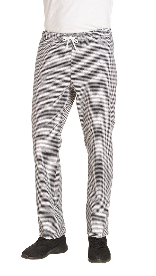 Leiber Arbeitshose Damen Herren Kochhose Schlupfhose Bäckerhose pepita karriert unisex bequeme typische Koch und Bäckerhose