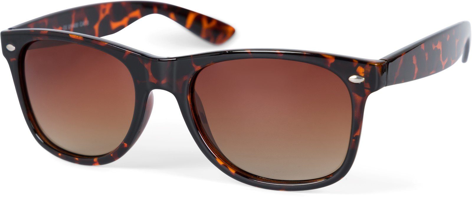 styleBREAKER Sonnenbrille (1-St) Polarisiert Gestell Braun Demi / Glas Braun Verlauf