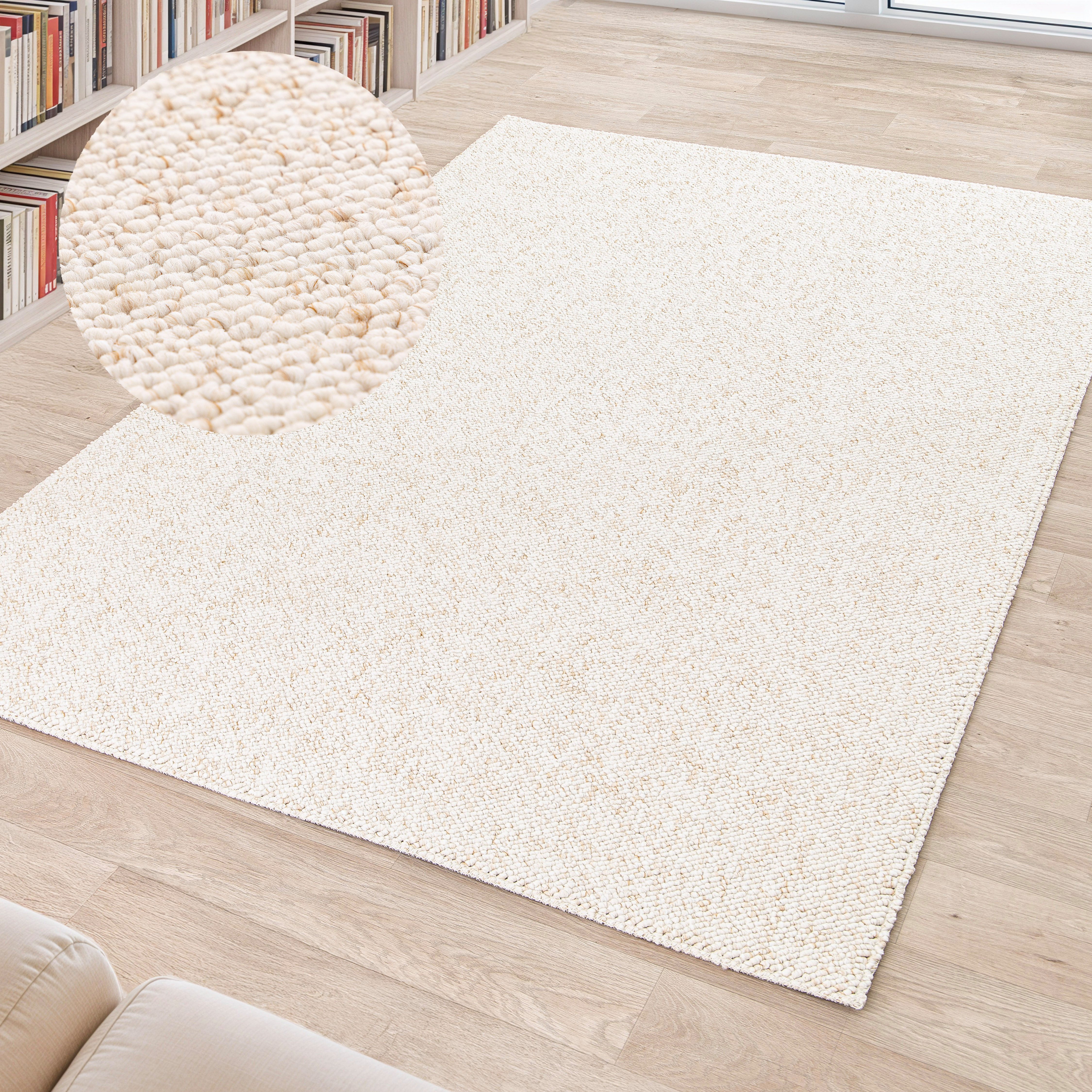 my home Teppich Wohlde, Made in Belgium, rechteckig, Höhe: 10 mm, Woll-Look günstig online kaufen