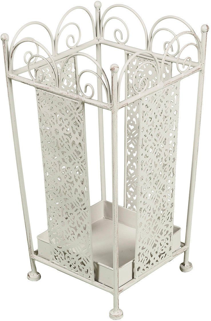 Ambiente Haus Schirmständer Schirmständer - eckig - in Antikweiß (1 St) günstig online kaufen