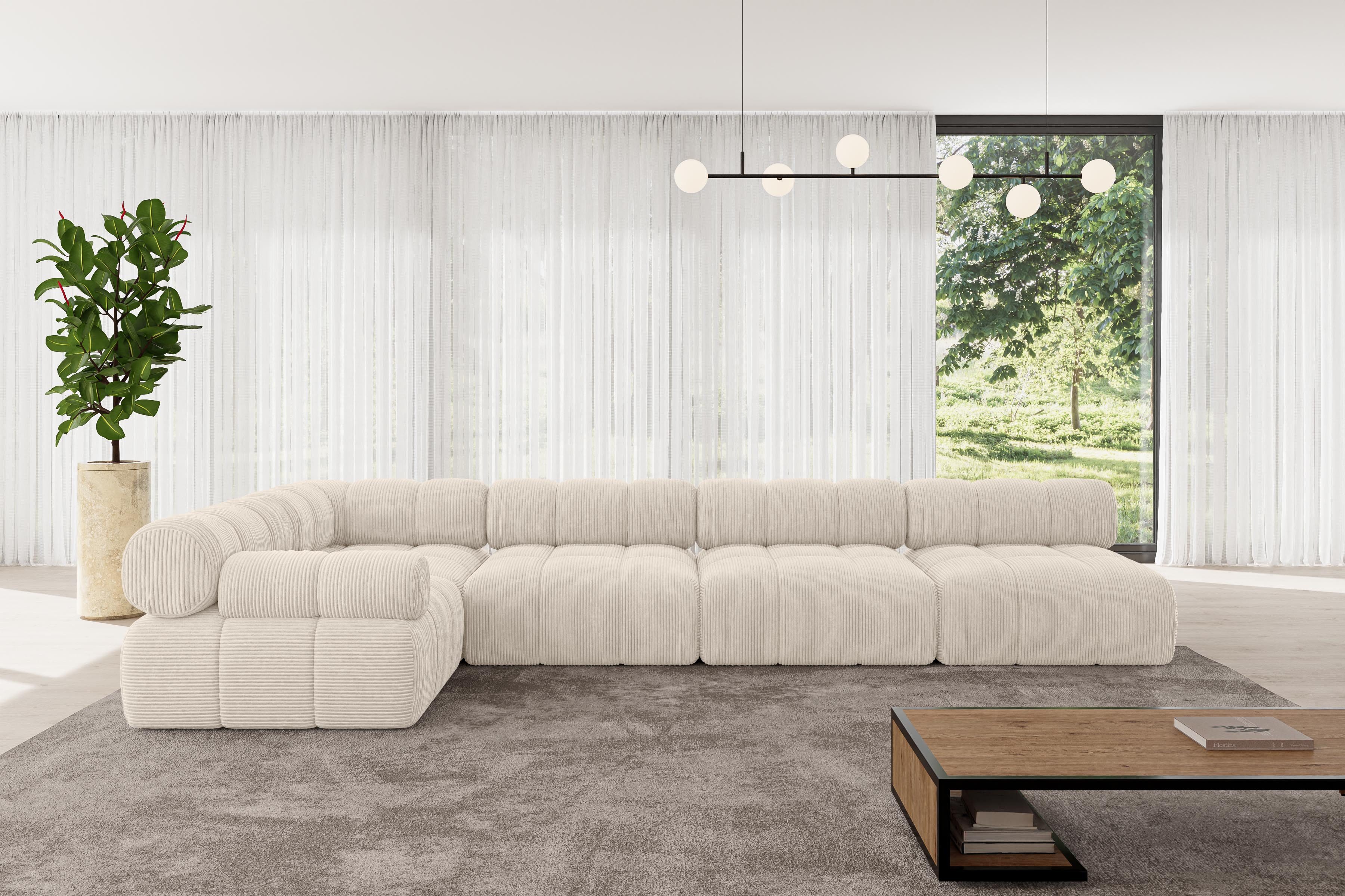 ALTDECOR Ecksofa Mende-L3, Sofa Praktische Bequeme Funktionsecke Couch L-Form Eckcouch, Corner Sofa U-Form Vielseitige Sofa Wohnlandschaft Wohnzimmer