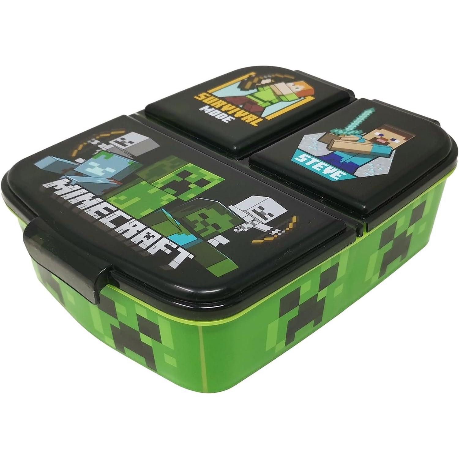 LuxusKollektion Aufbewahrungsdose Lunchbox Kinder Brotdose Fächer BPA frei Minecraft