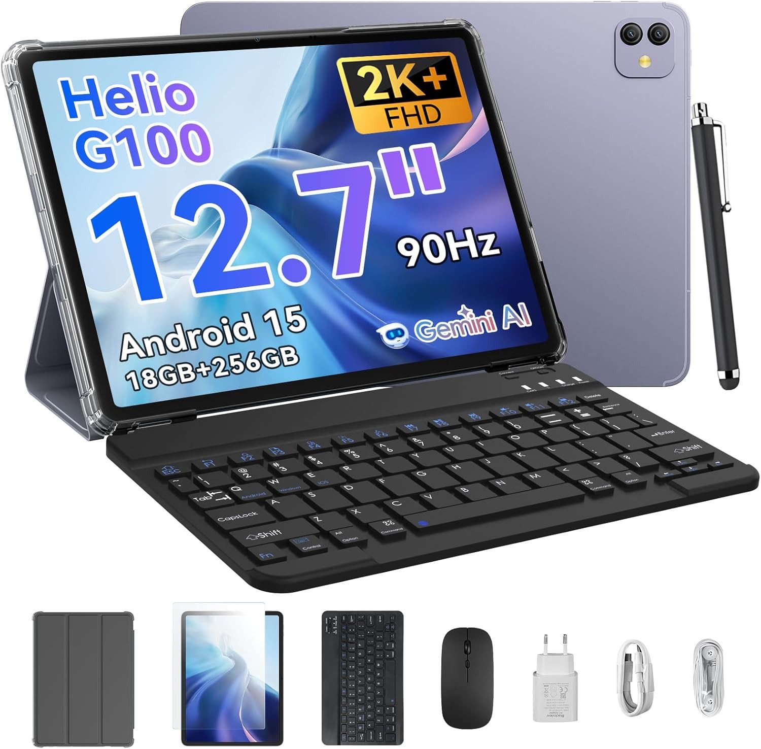 blackview 12.7" Link 8 2K+ 90Hz G100 Android 15 Tablet (13", 256 GB, 15, 4G(LTE), 12,7 zoll, Android 15, 8400mAh, G100, 256GB)