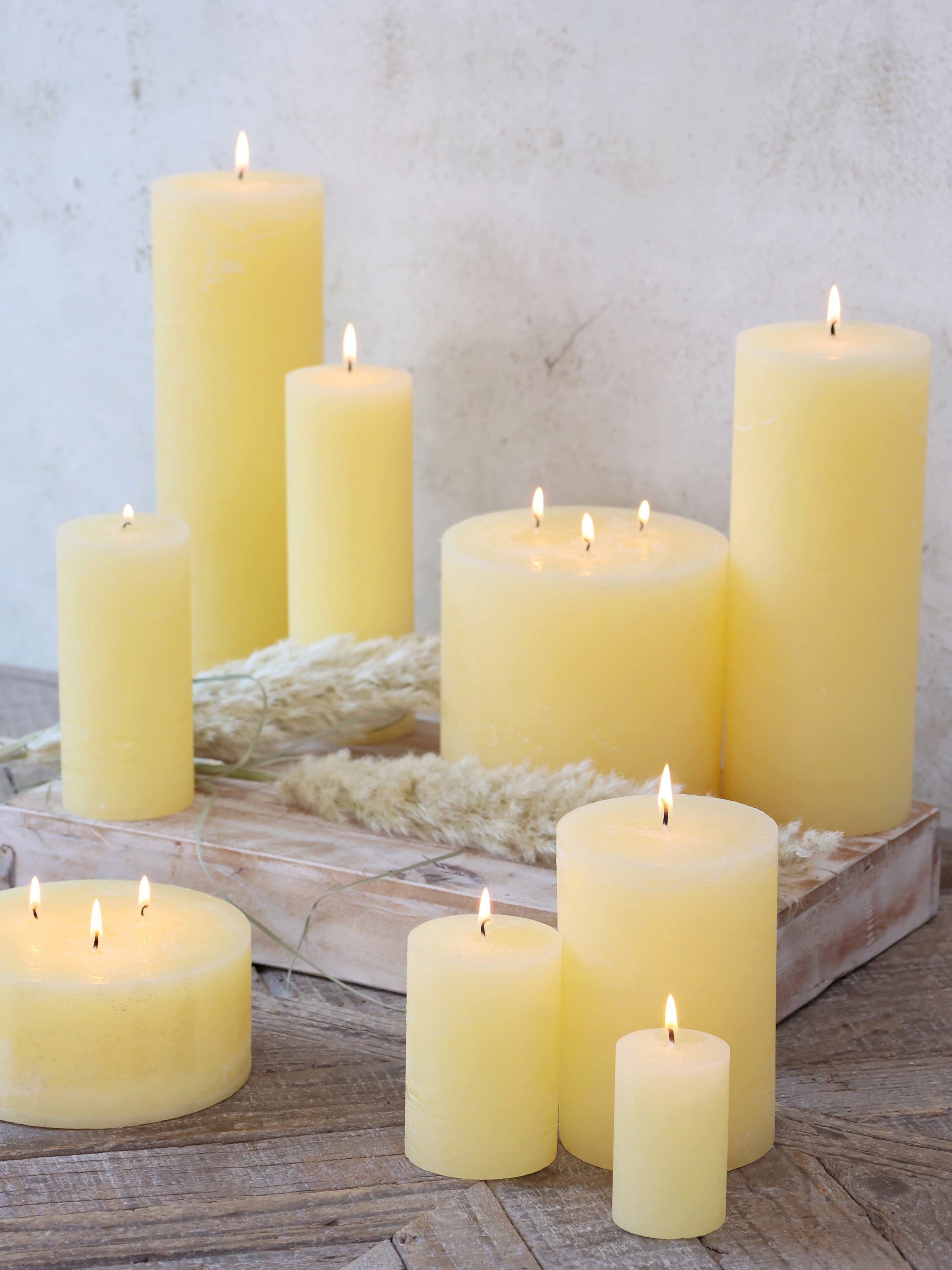 Chic Antique Stumpenkerze Chic Antique Macon Stumpenkerze – Honigmelone – 80 Stunden Brenndauer