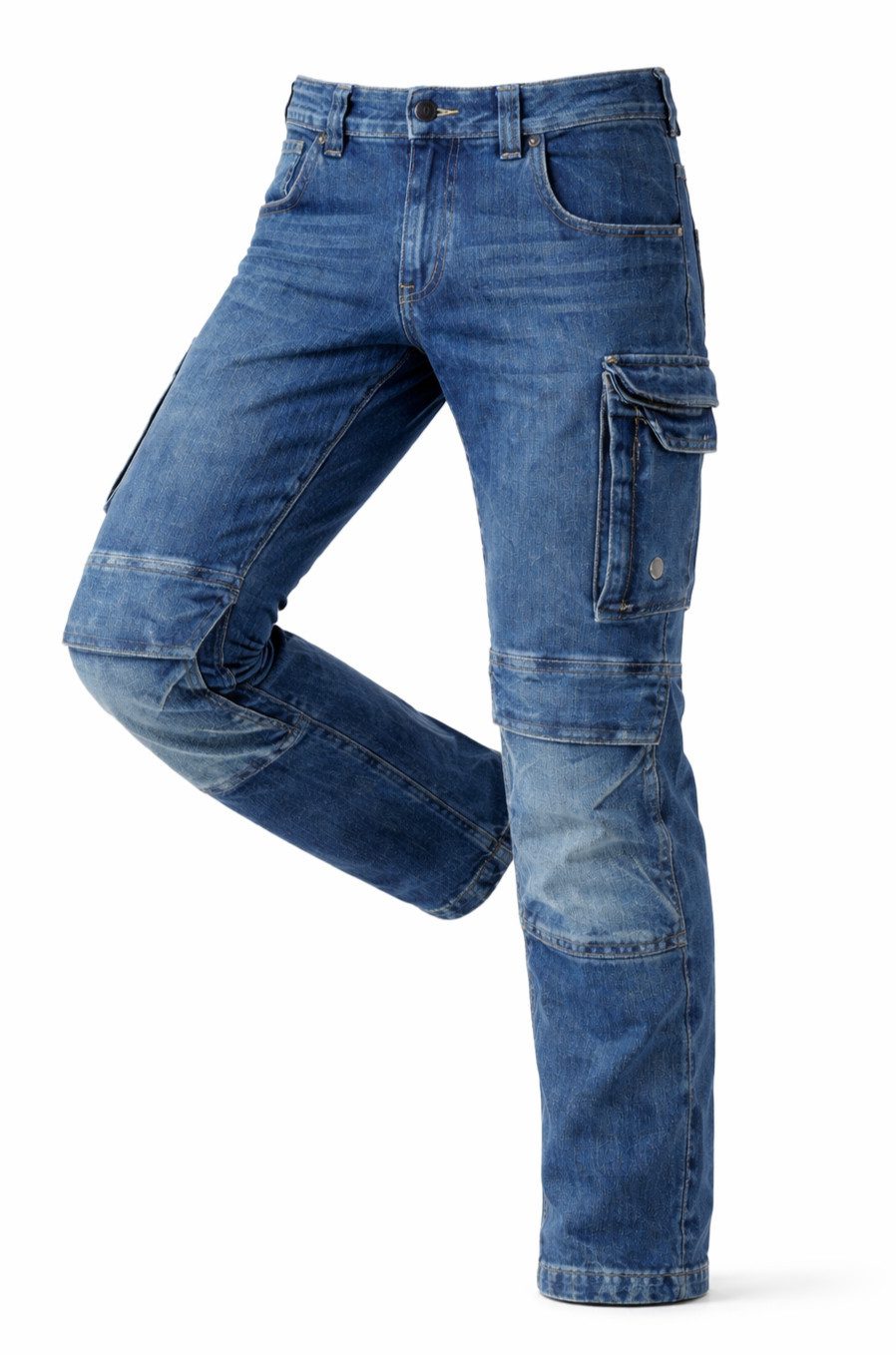 Engelbert Strauss Workerjeans e.s. Cargo Jeans – robuste Arbeitsjeans mit Flexbund, Knieverstärkung