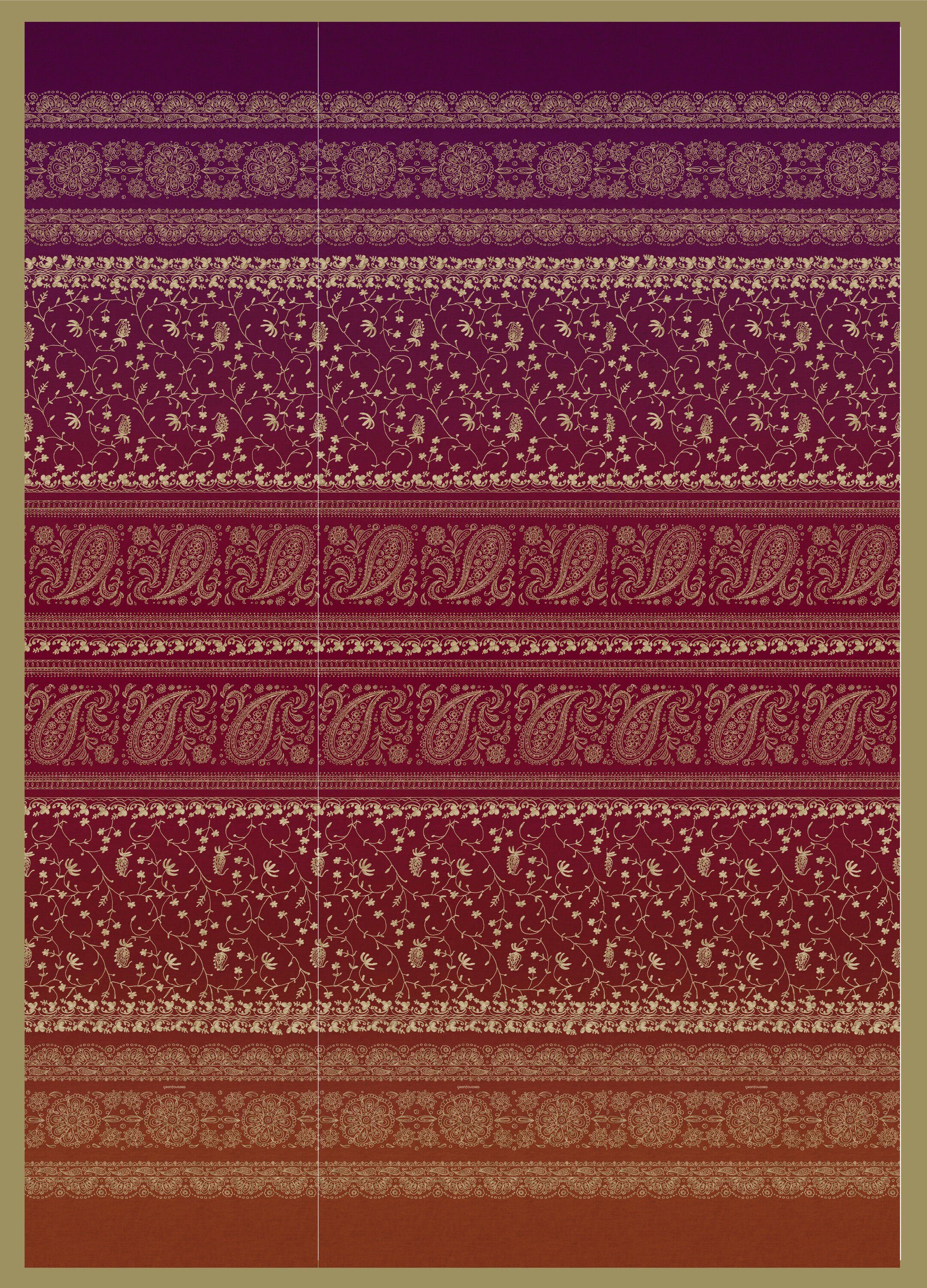 Plaid BRENTA, Bassetti, aus reiner Baumwolle rubinrot-R1