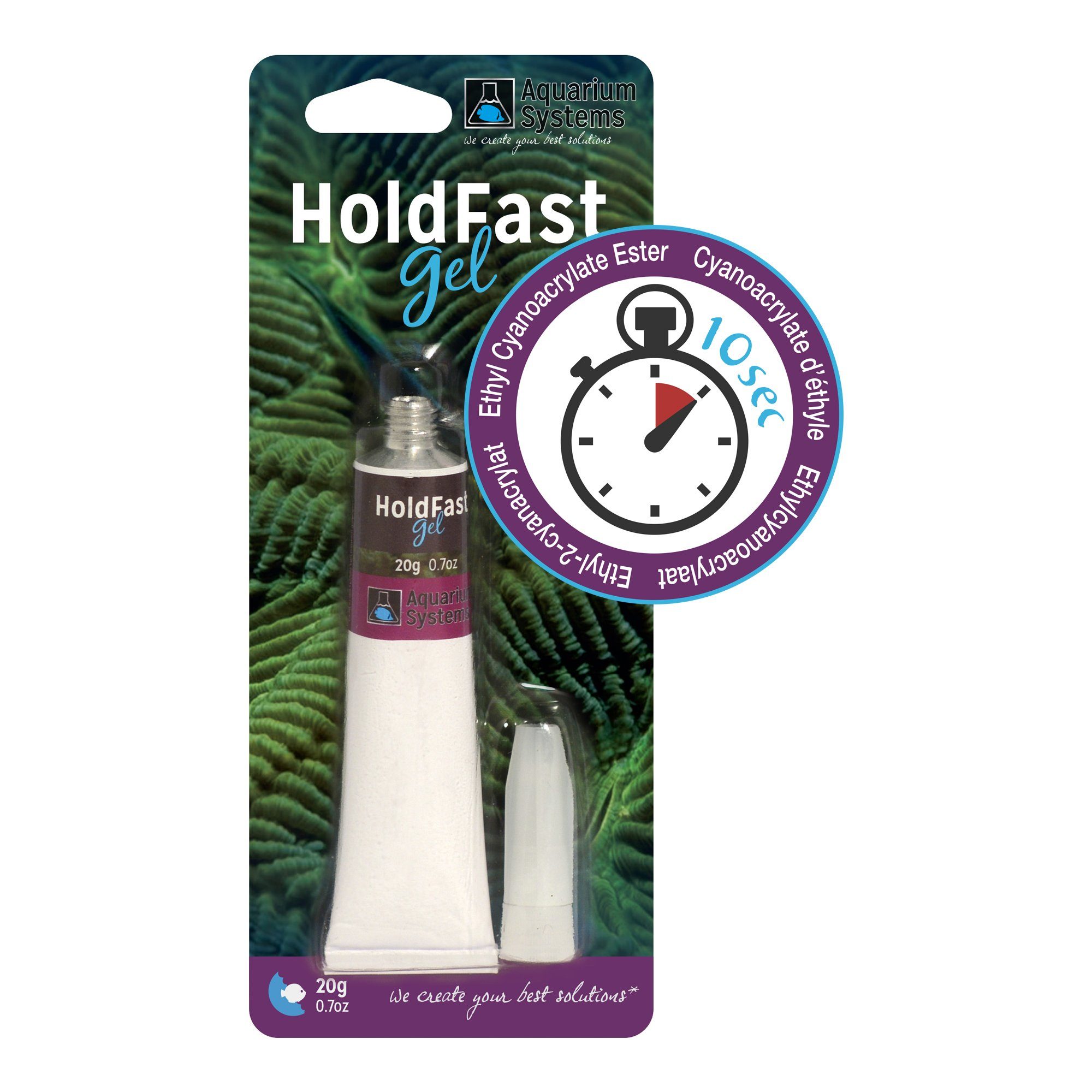 Aquarium Systems Klebstoff Holdfast Gel - Unterwasserkleber für Aquarien - 20 g