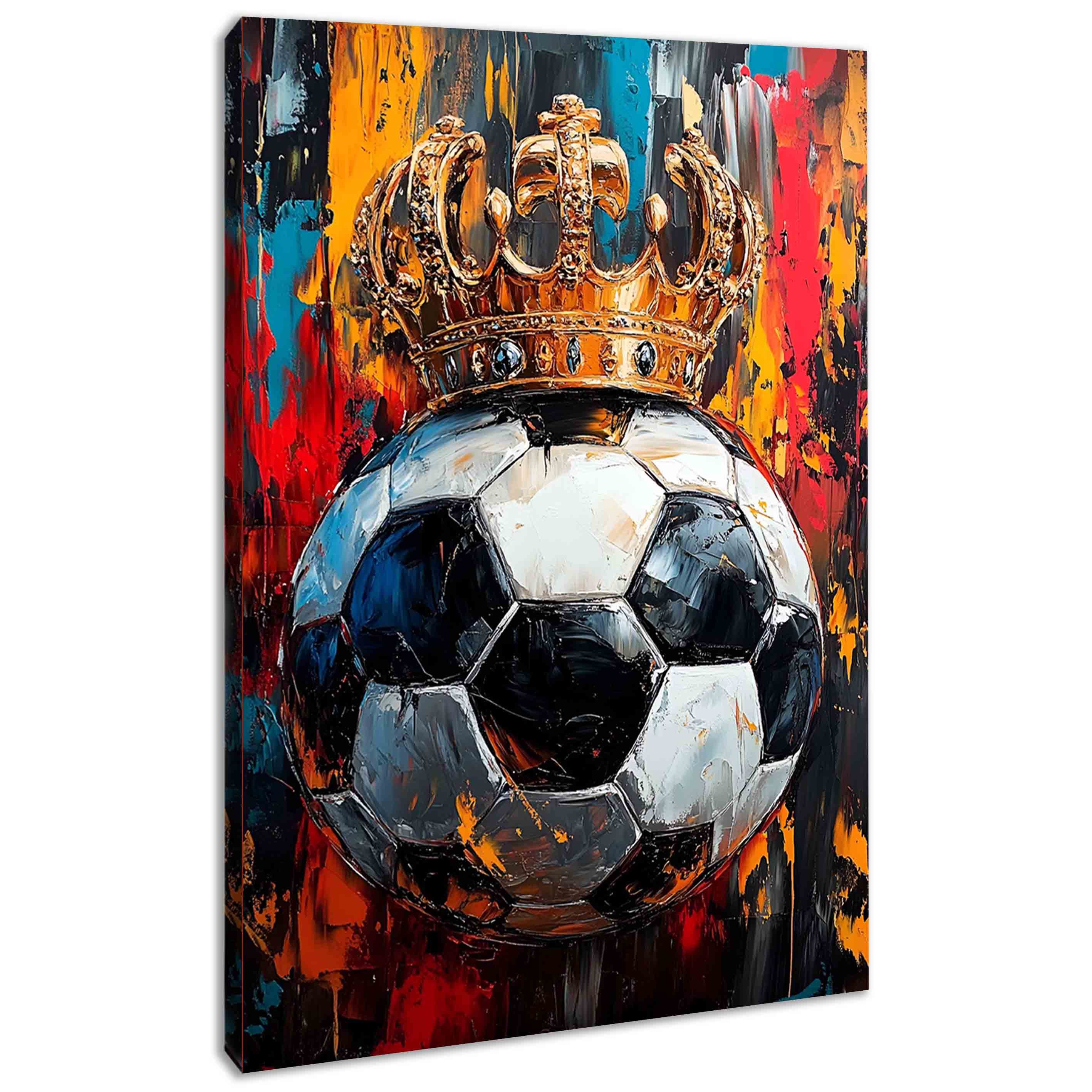 Leinwando Leinwandbild Leinwandbild - Fussball (Div.Größen/Stile) für das Zuhause, Fußball Königin