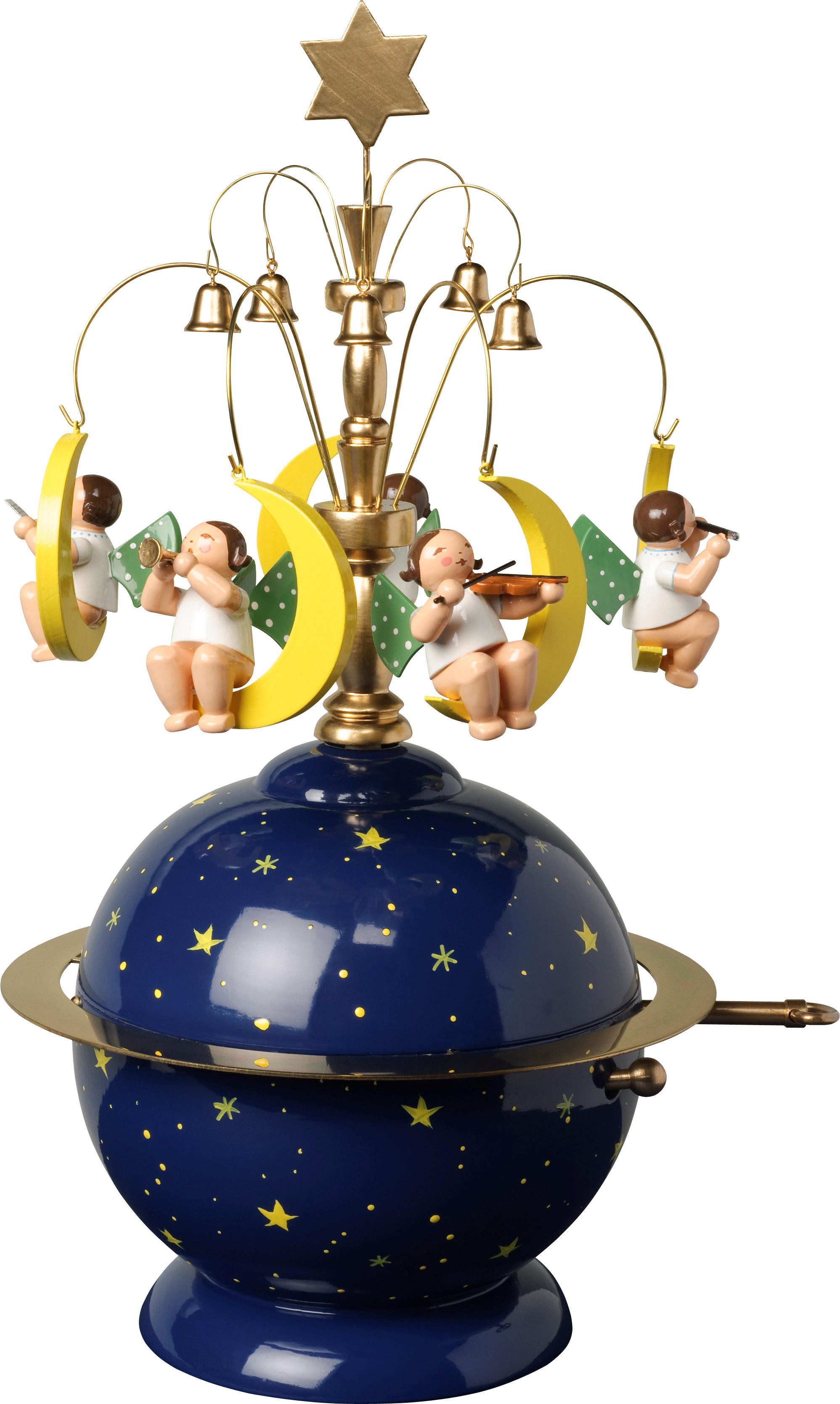 Wendt & Kühn Spieluhr Spieldose "Weltkugel", Original Erzgebirge