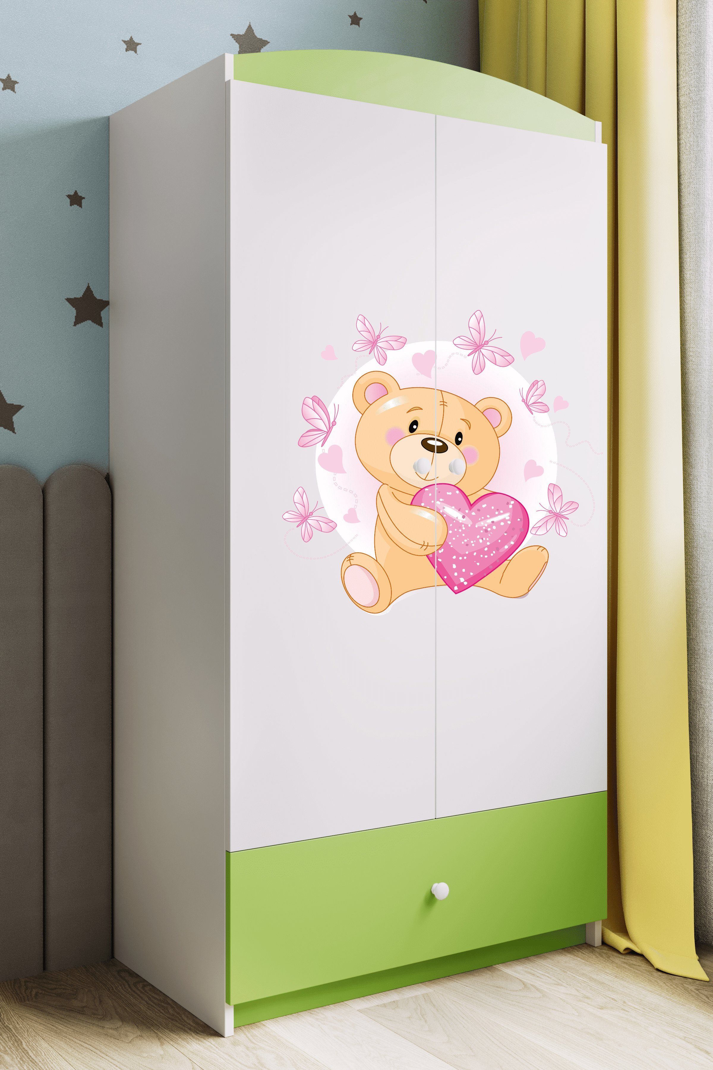 Bjird Kinderkleiderschrank Kleiderschrank Babydreams (4 Einlegeböden günstig online kaufen