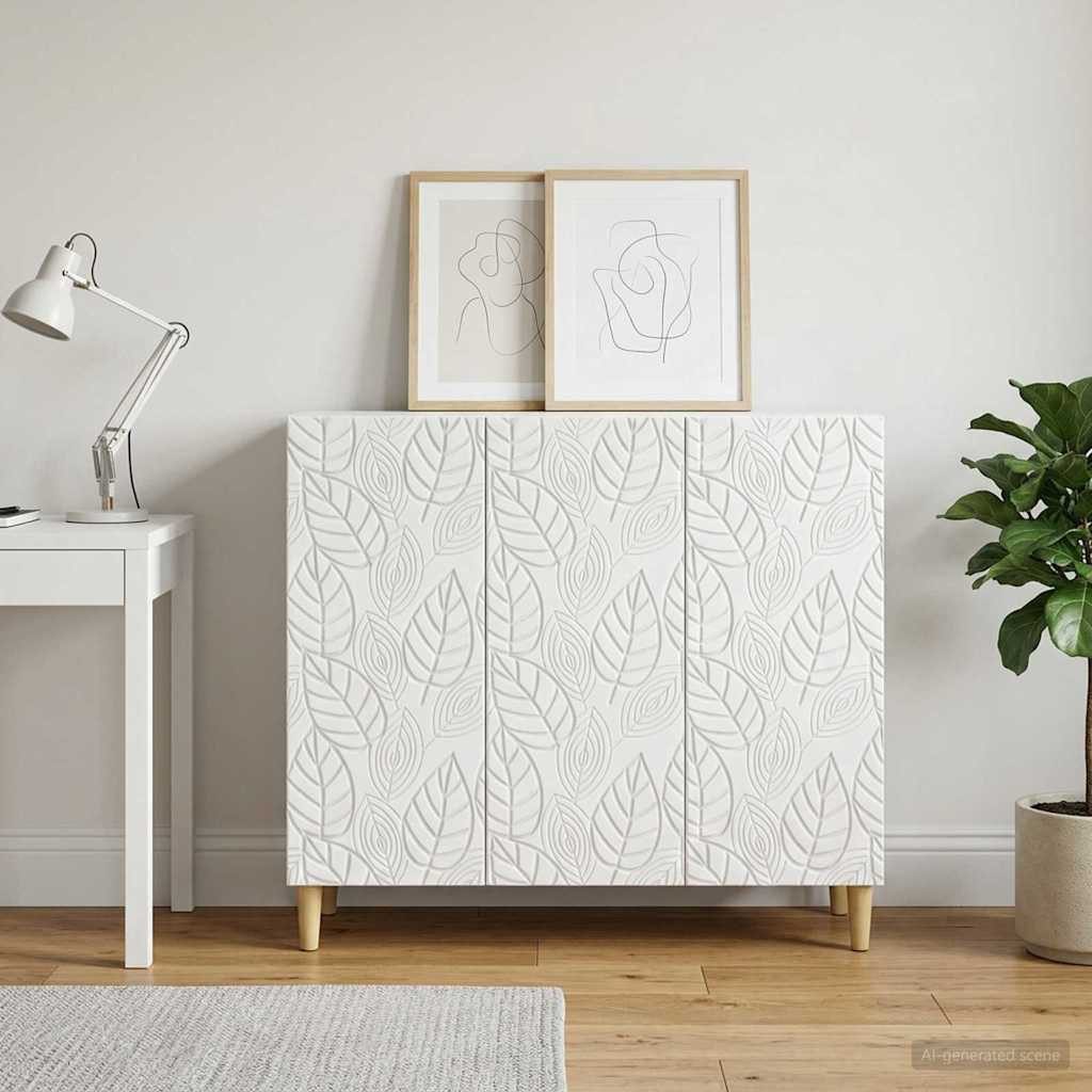 vidaXL Sideboard Sideboard Weiß 89 x 34,5 x 80 cm Holzwerkstoff (1 St)