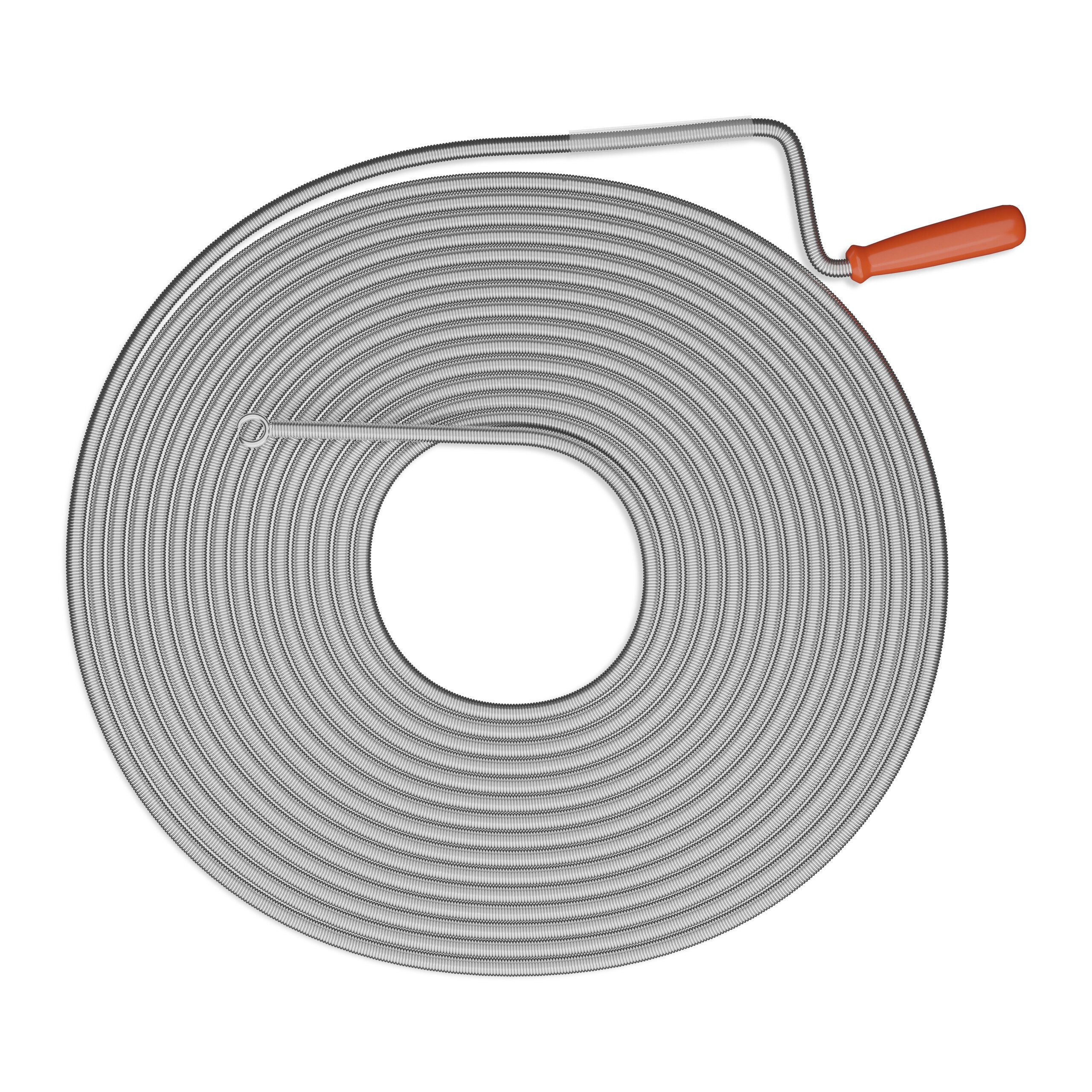 relaxdays Rohrreinigungsspirale mit Kralle, L: 1 cm, ∅ 10 mm, (1 tlg)
