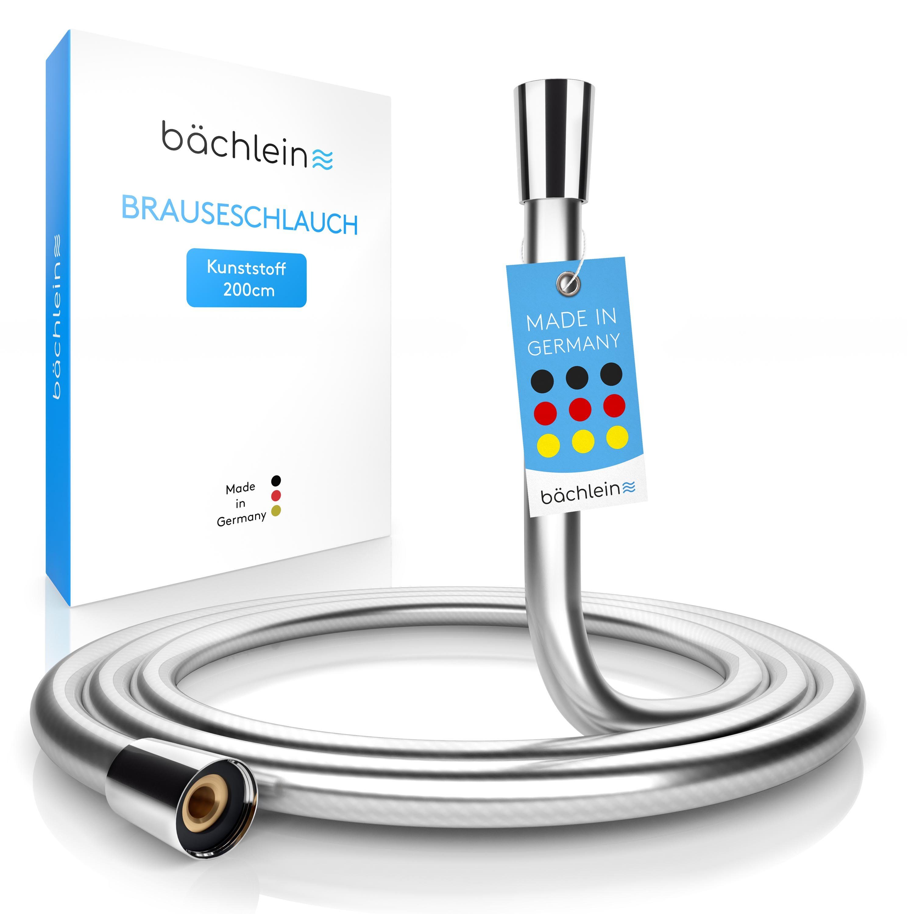 Bächlein Brauseschlauch Hochwertiger Duschschlauch, (Silber), knick- und abriebfester Wasserschlauch aus Kunststoff, made in Germany