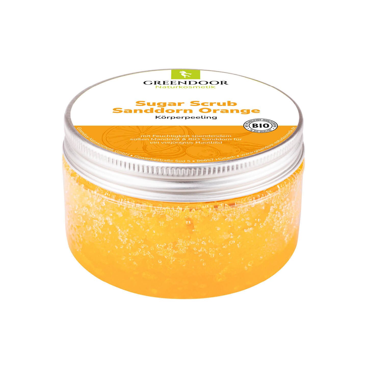 GREENDOOR Körperpeeling Sugar Scrub Sanddorn Orange