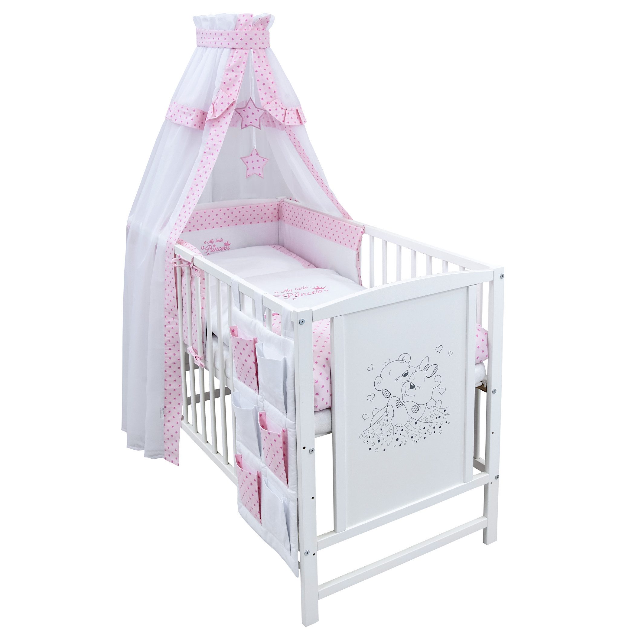 Komplettbett Babybett Mia Komplettset Betttasche