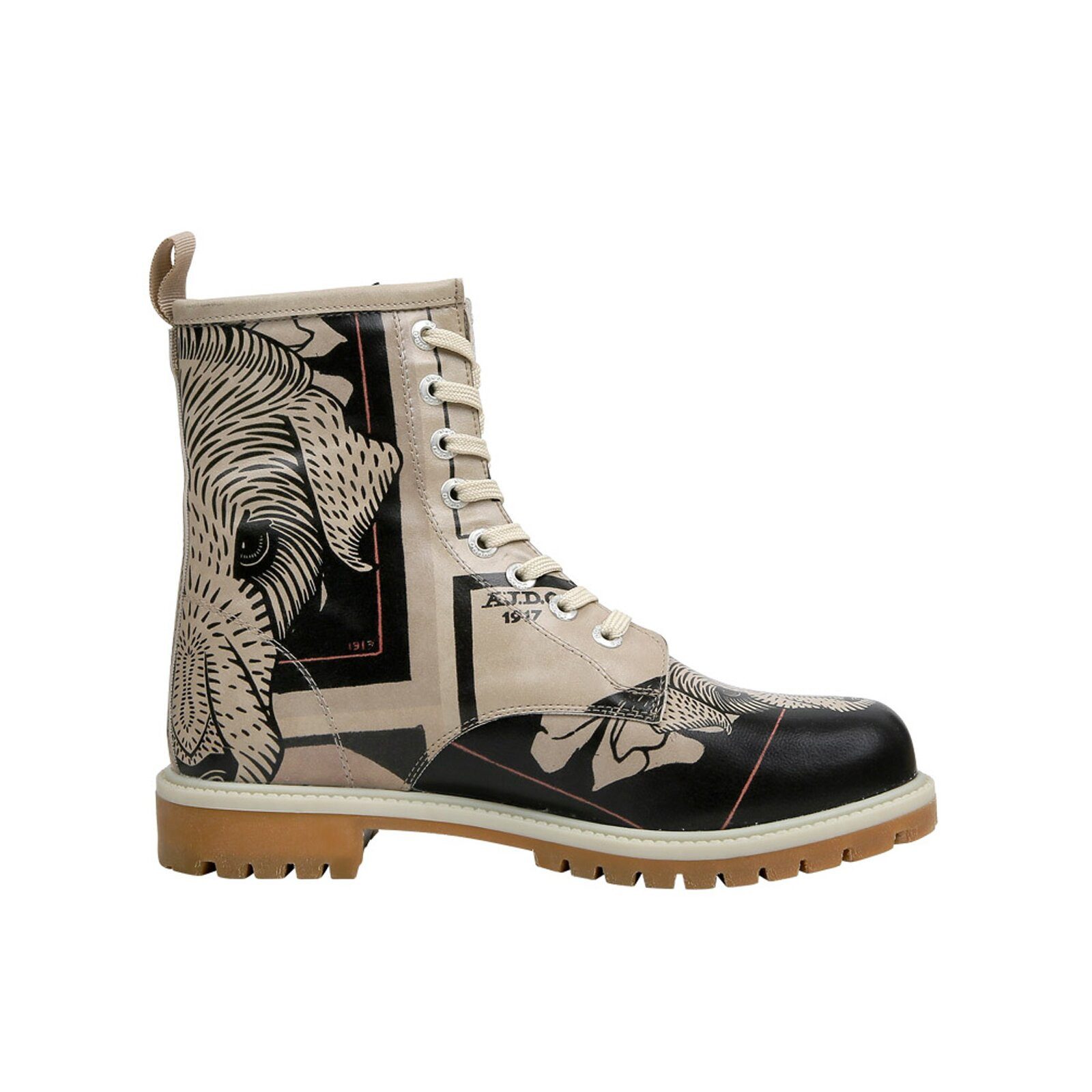 DOGO Long Boots Schnürstiefel Bad Boy Damen Stiefeletten, Longe Schnürboots Handgefertigt