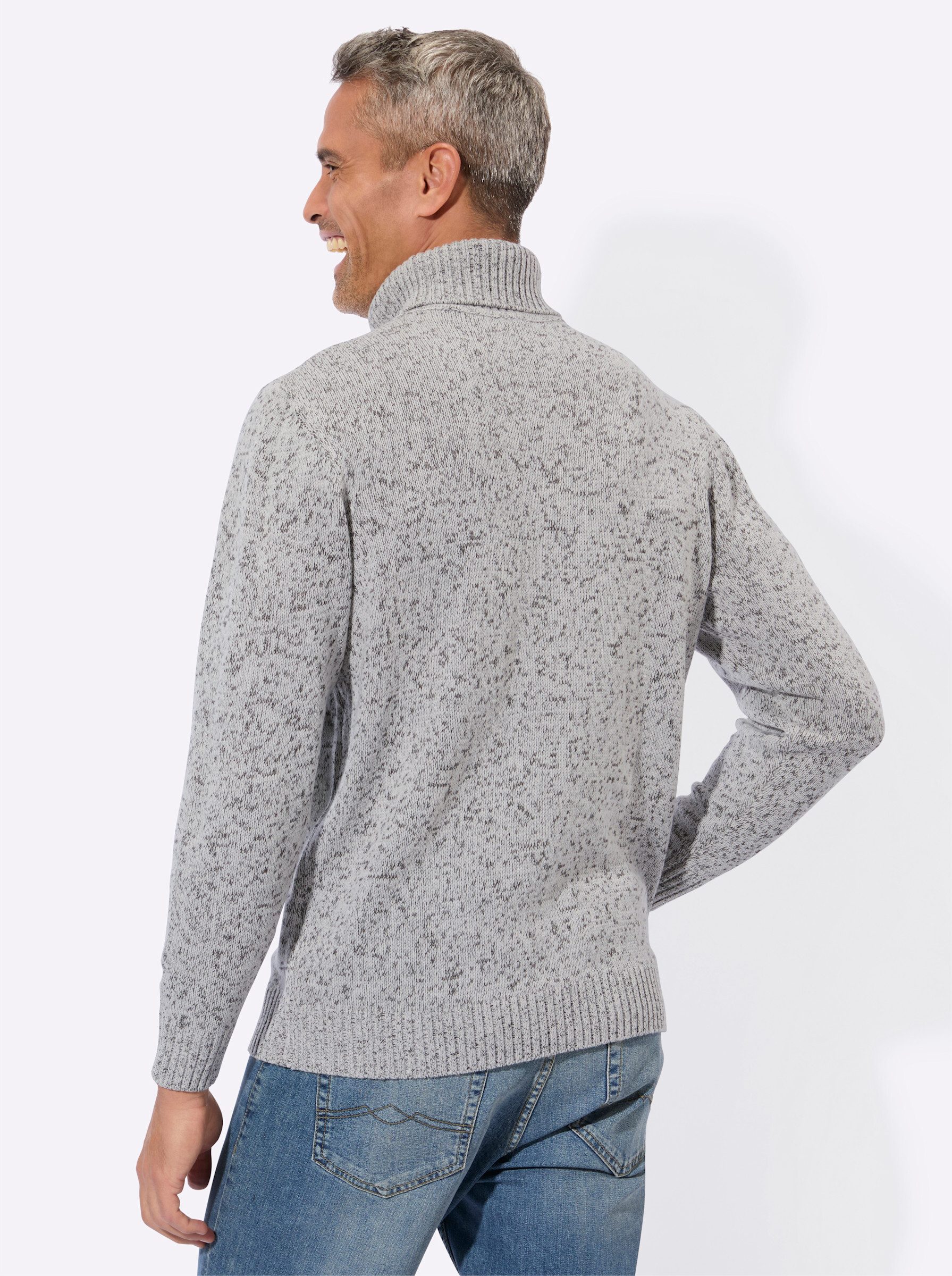 Sieh an! Strickpullover Rollkragen-Pullover Langarm