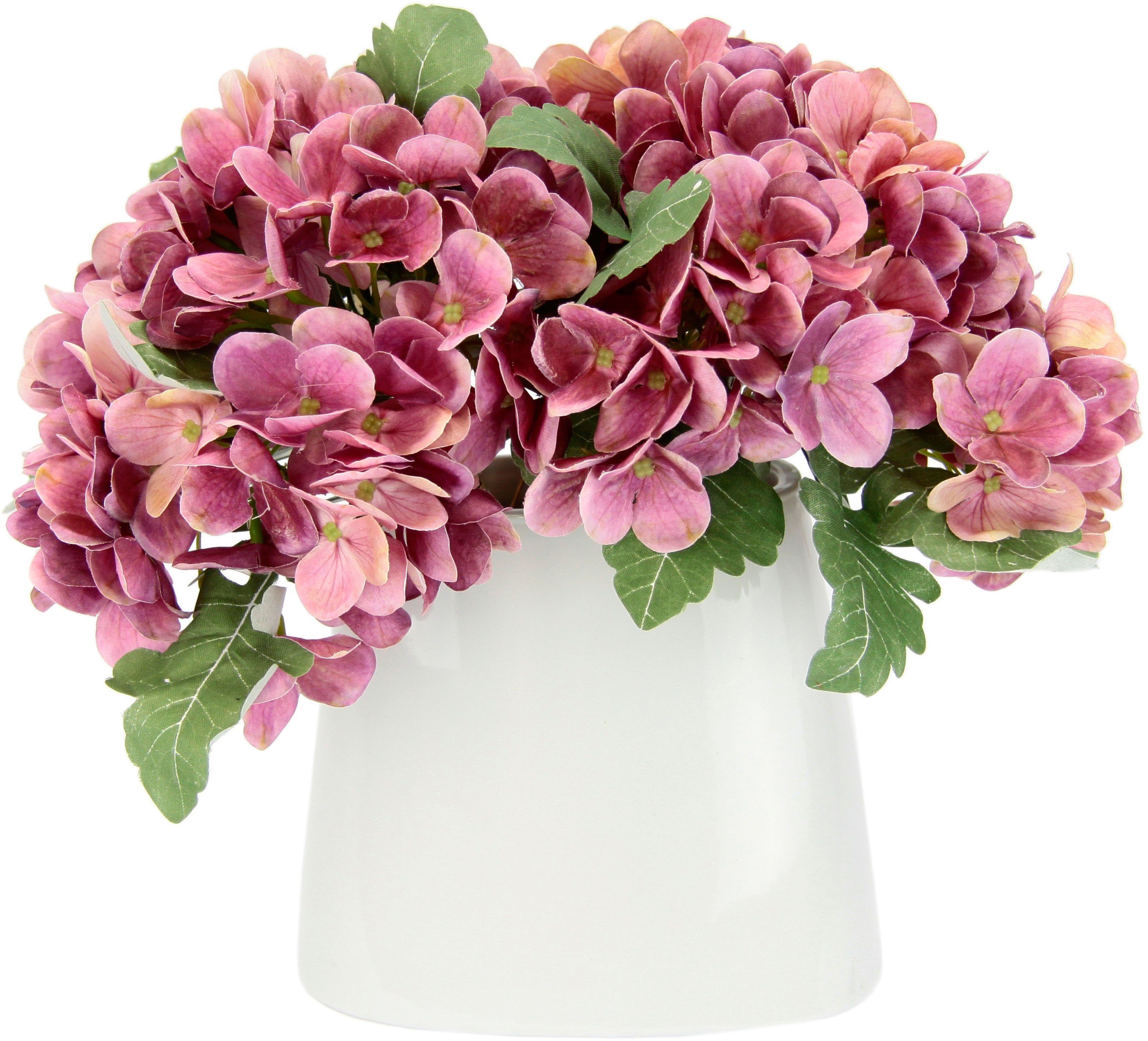 Kunstblume Hortensienbusch, OTTO home, Höhe 30 cm, In Keramikvase