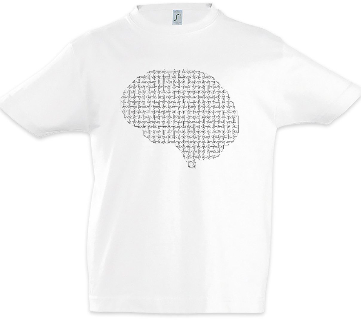 Print-Shirt Brain Maze Kinder T-Shirt Labyrinth Esoterik Mystik Spirale Hypnose