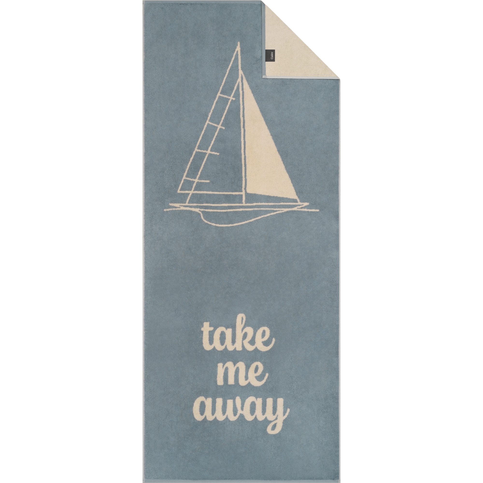Cawö Saunatuch Postcard Towels TRAVEL Sailing boat 6288, 100% Baumwolle (1-St)