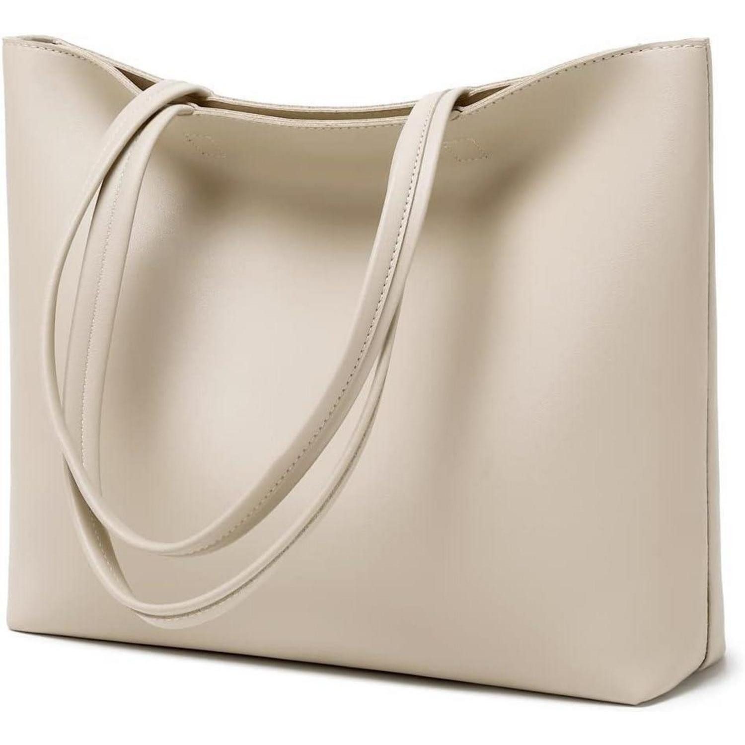 Henkeltasche Damen Henkeltasche PU Leder Tote Schultertasche A4 Reißverschluss