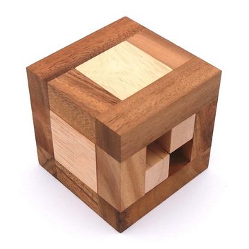 ROMBOL Denkspiele Spiel, Knobelspiel Identity IV A - mittelschweres Interlockingpuzzle aus Holz, Holzspiel